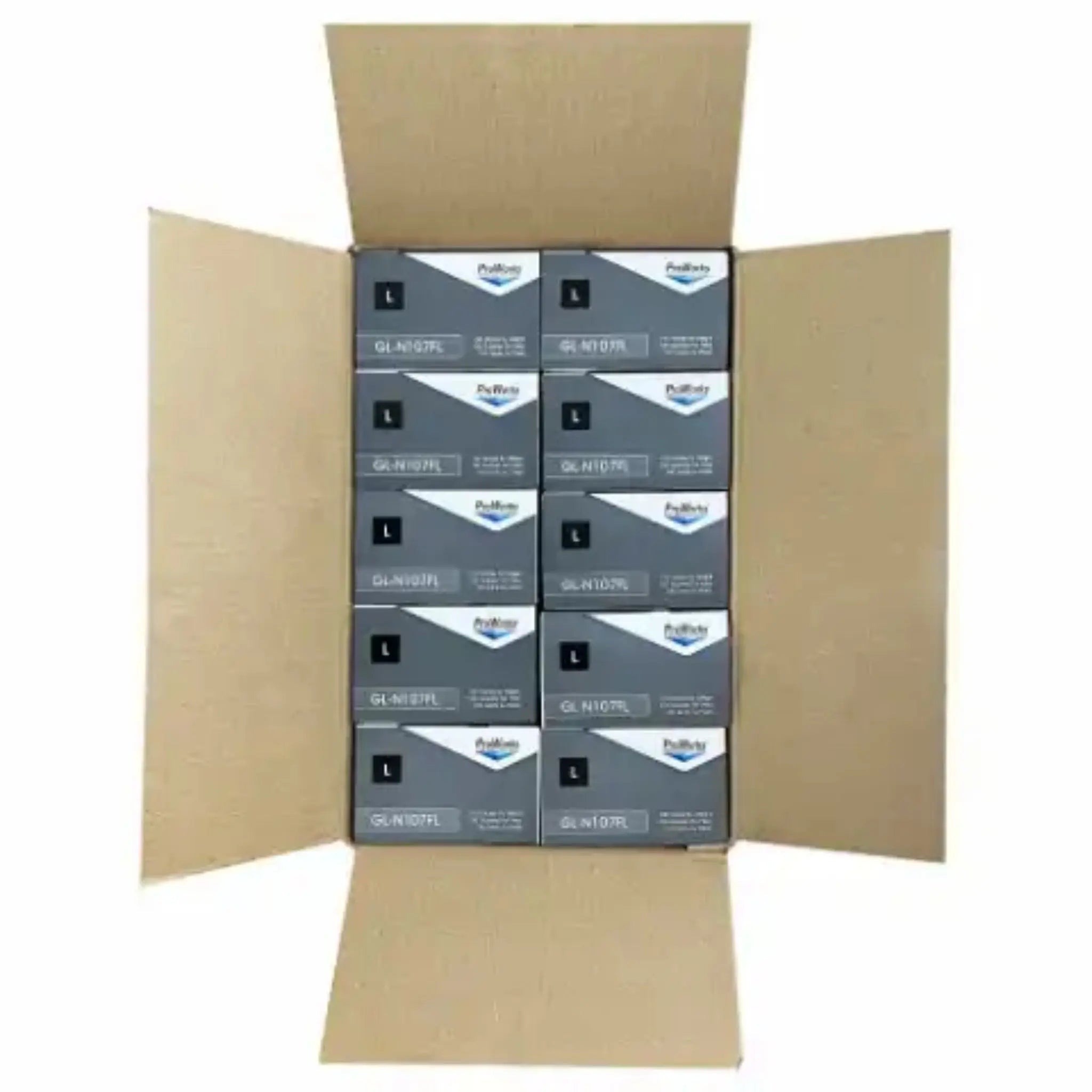 Hospeco ProWorks® GL-N107FL-XL Nitrile Exam Gloves, case detail