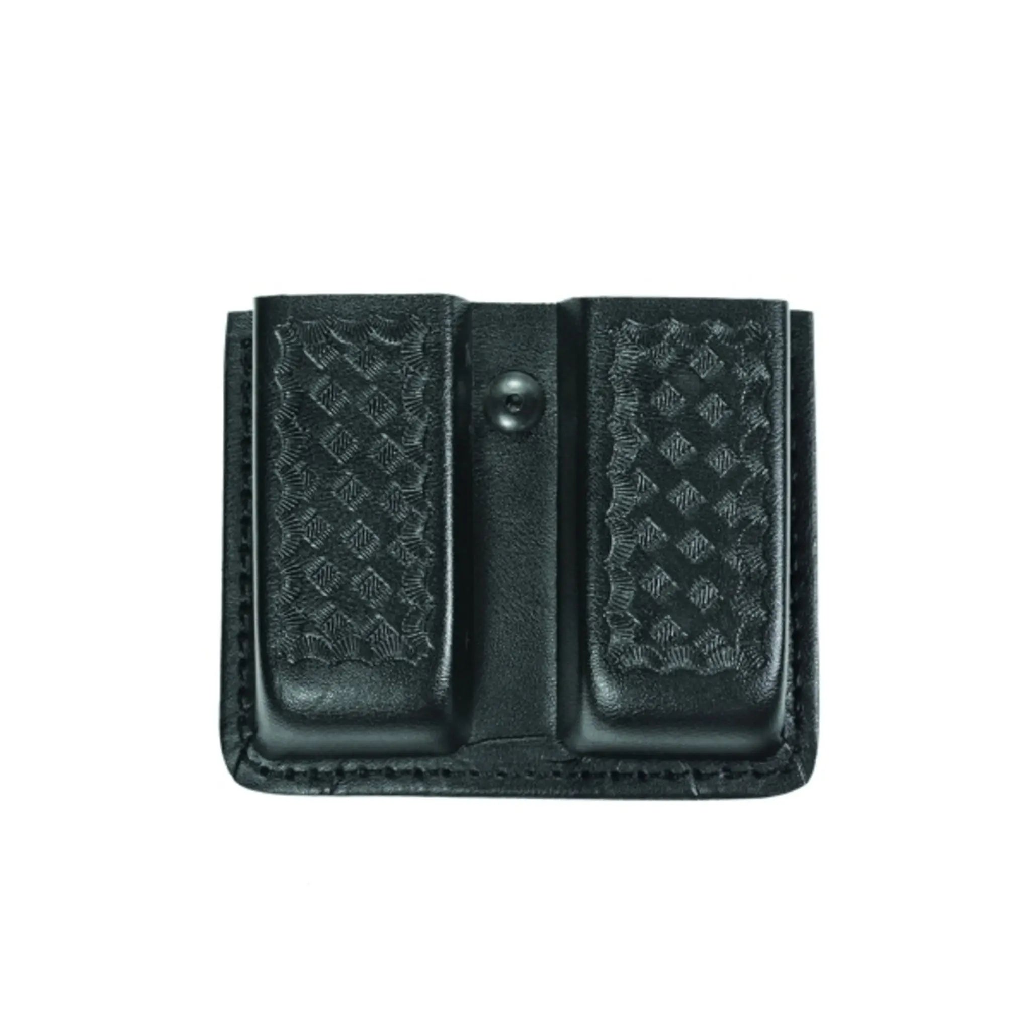 Hero's Pride AIRTEK 1438 Open Double Magazine Case, Plain, Black, Basket Weave