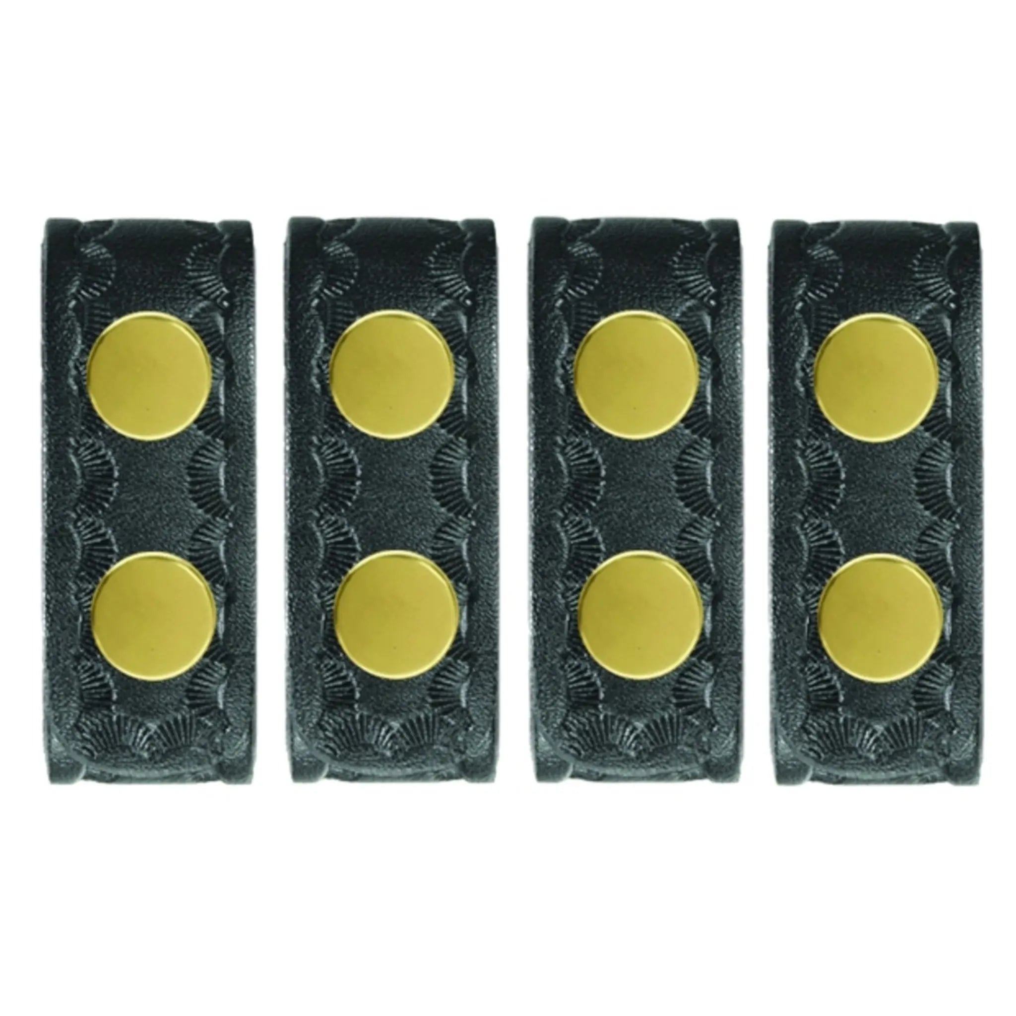 Hero's Pride AIRTEK 1499WA Belt Keepers, 15/16, Fits 2.25" Belt, Black, Standard, Basket Weave, Brass