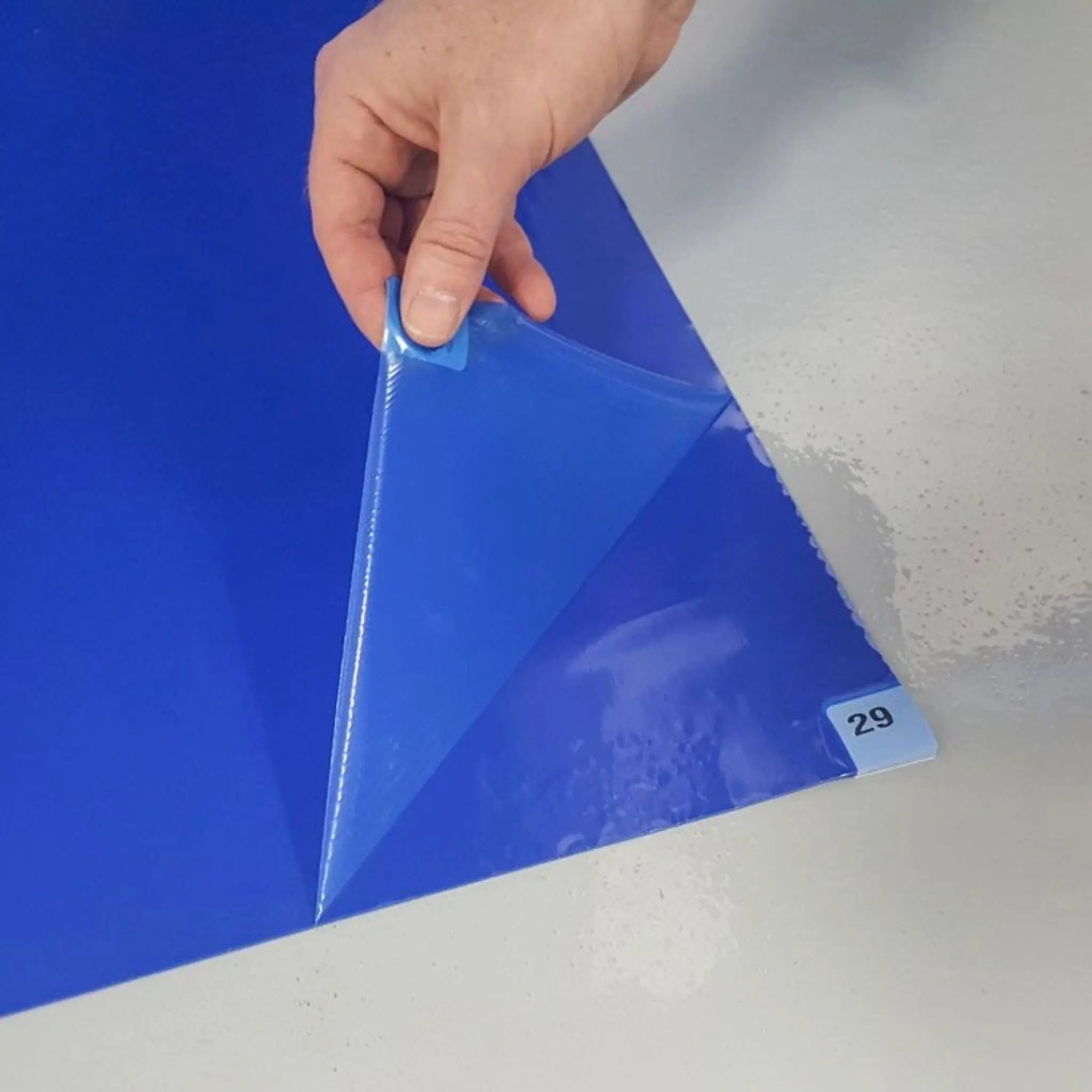 High-Tech Conversions Tacky Traxx Tacky Mat, Blue, 36 x 36, Case of 120 SheetsÂ