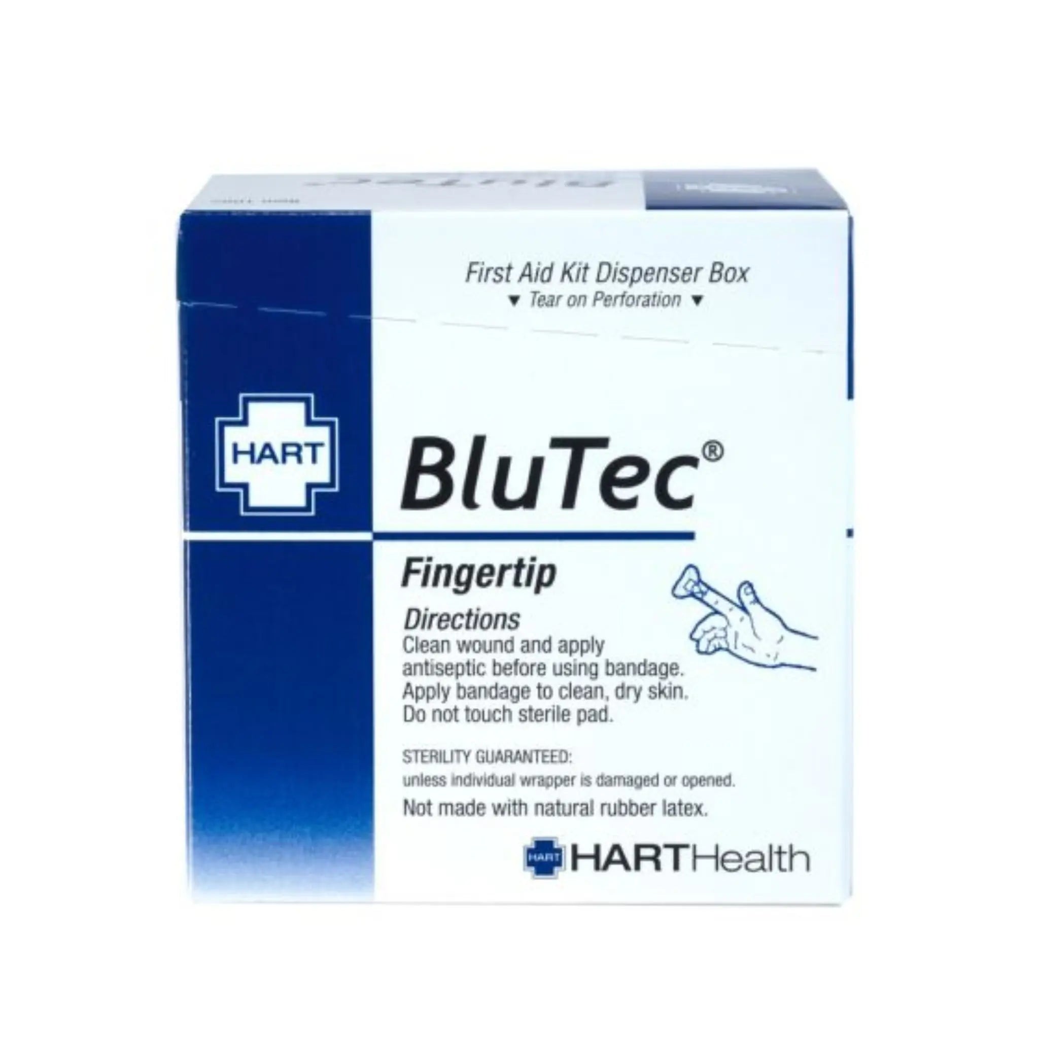 Hart Health BLUTEC 1092 Fingertip Bandages, 1.75" X 2", Box of 40, Main Image_01