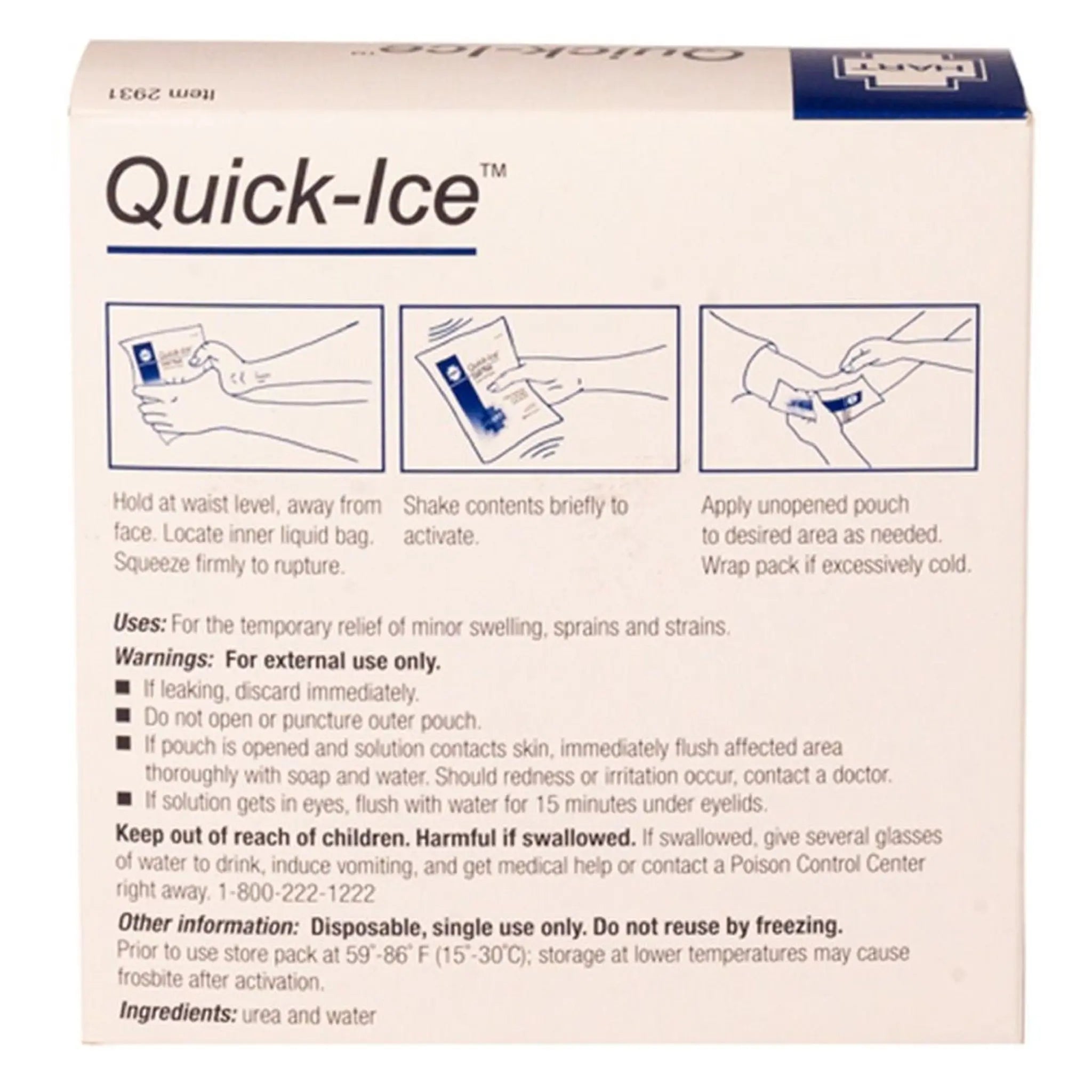 Hart Health 2930 Quick-Ice Cold Pack Kit, 5 Inches x 6 inches, 1 Each