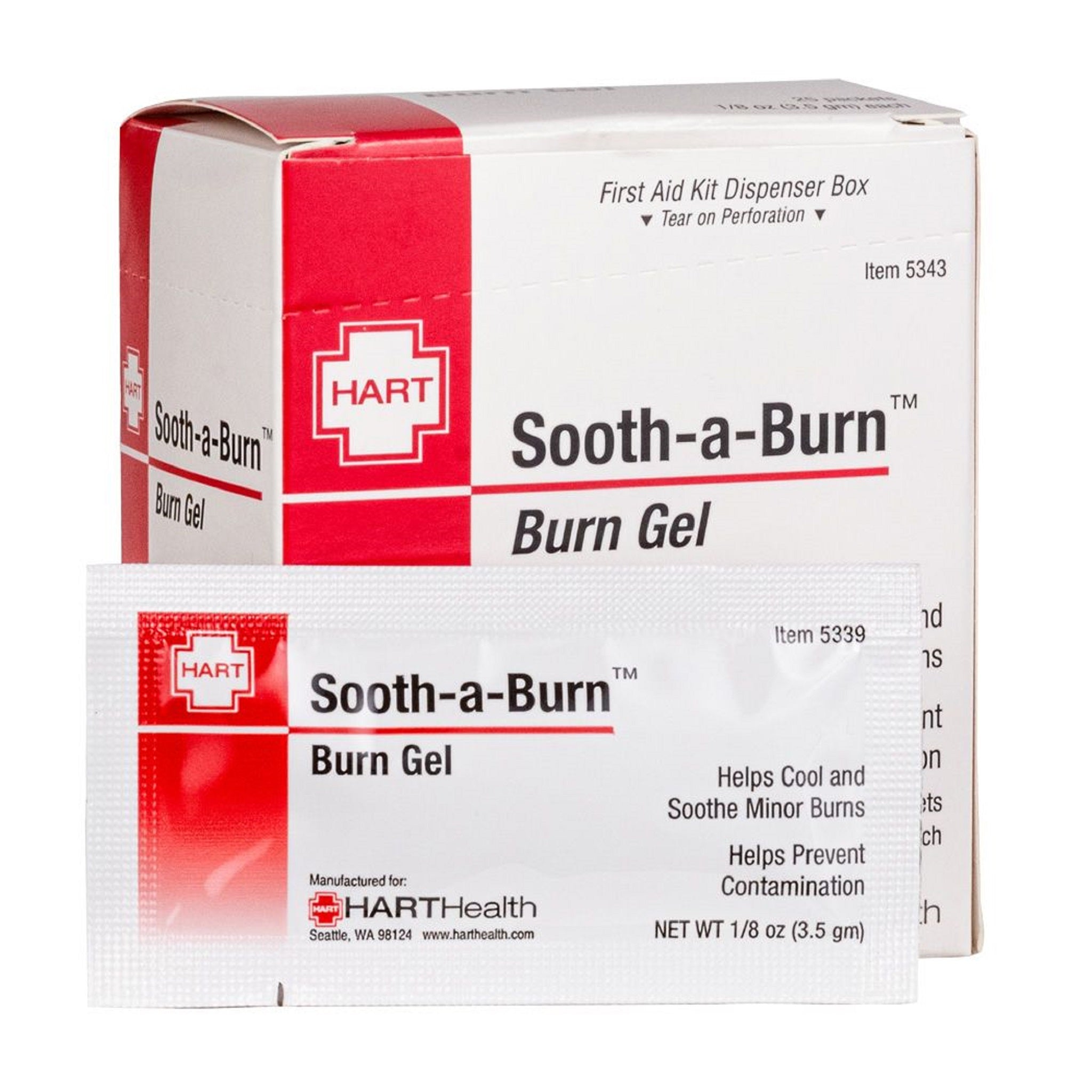 Hart Health 5343 Sooth A Burn, 3.5 grams, Box of 25