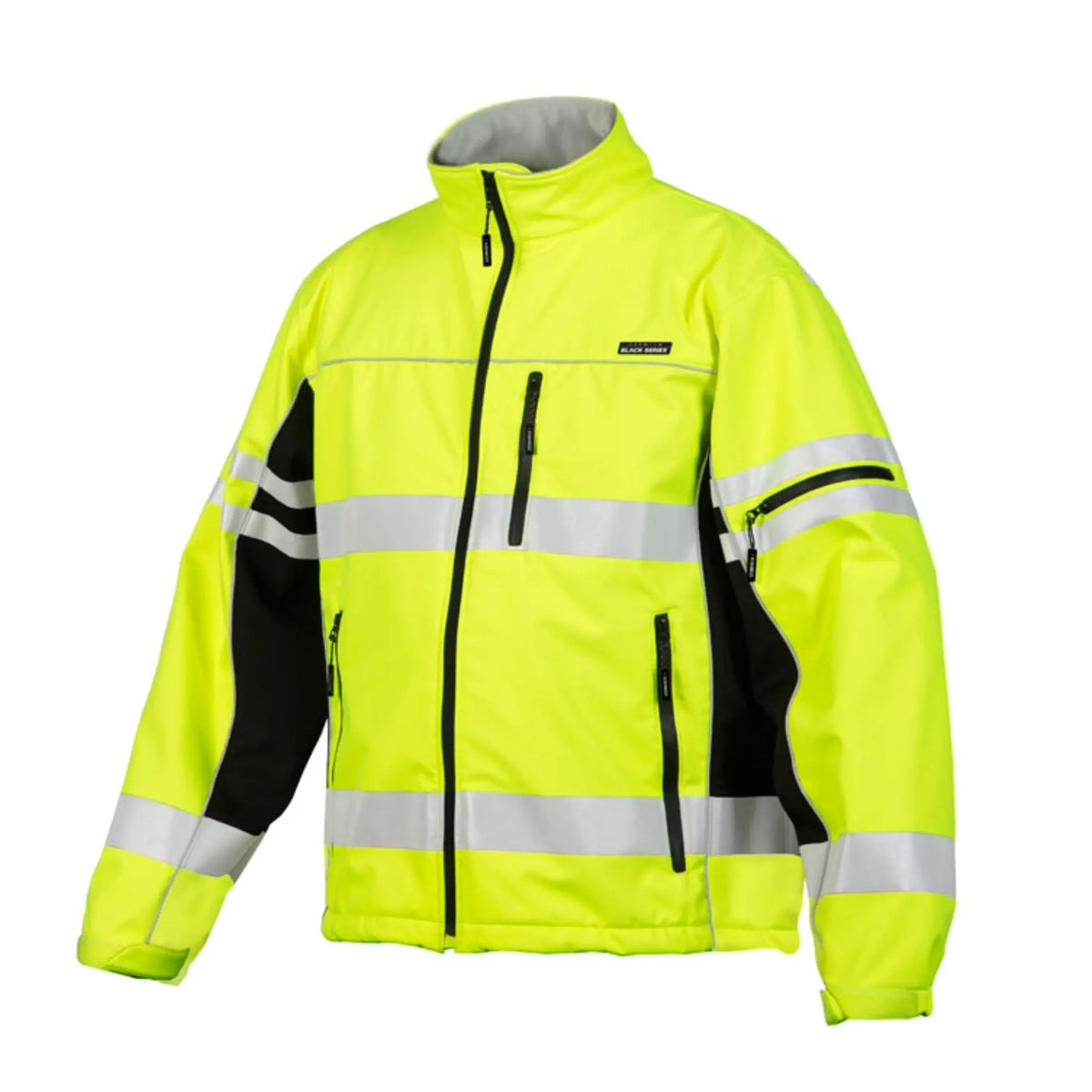 Kishigo JS137 Premium Black Series Soft Shell Jacket, Type R, Class 3, Lime, 1 Each