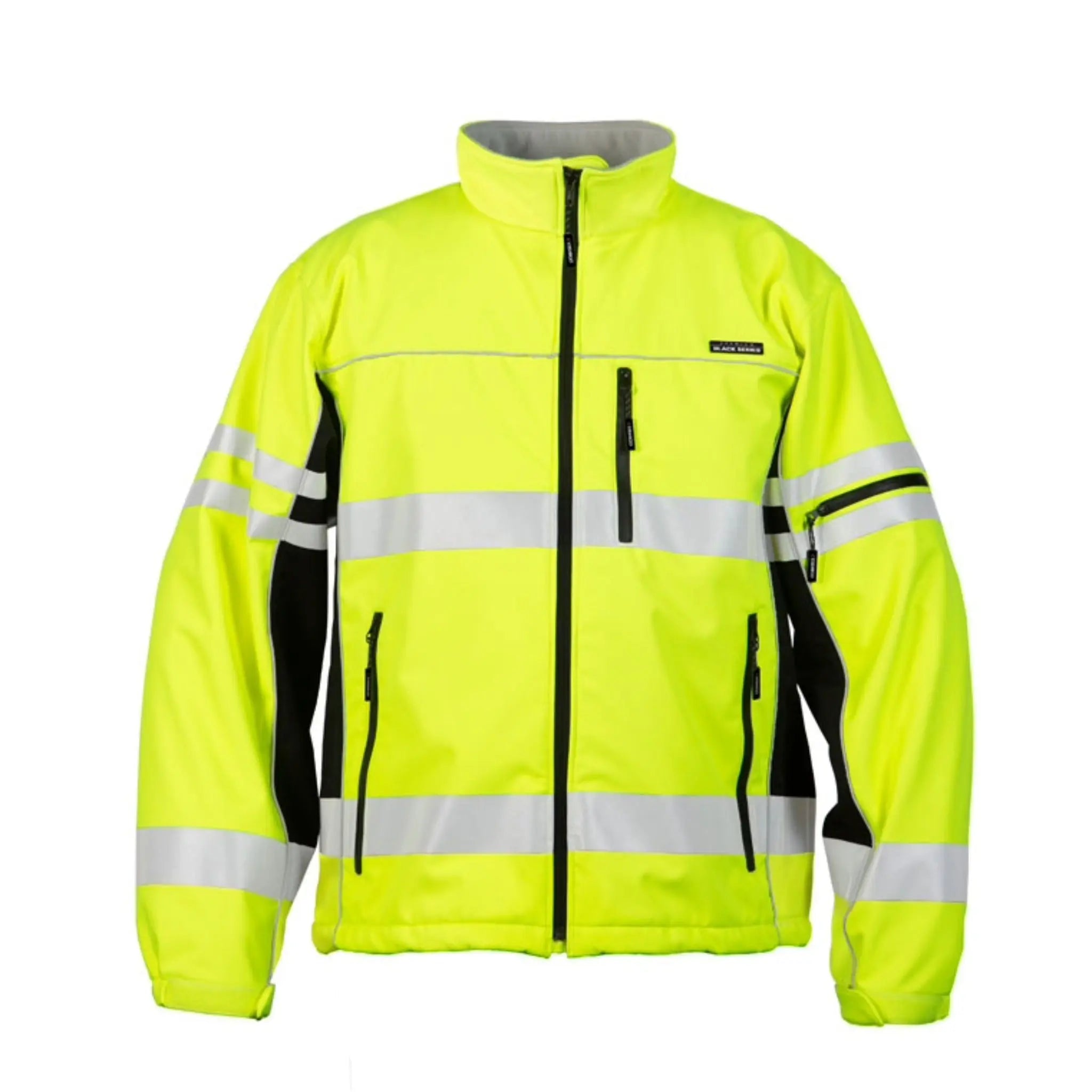 Kishigo JS137 Premium Black Series Soft Shell Jacket, Type R, Class 3, Lime, 1 Each
