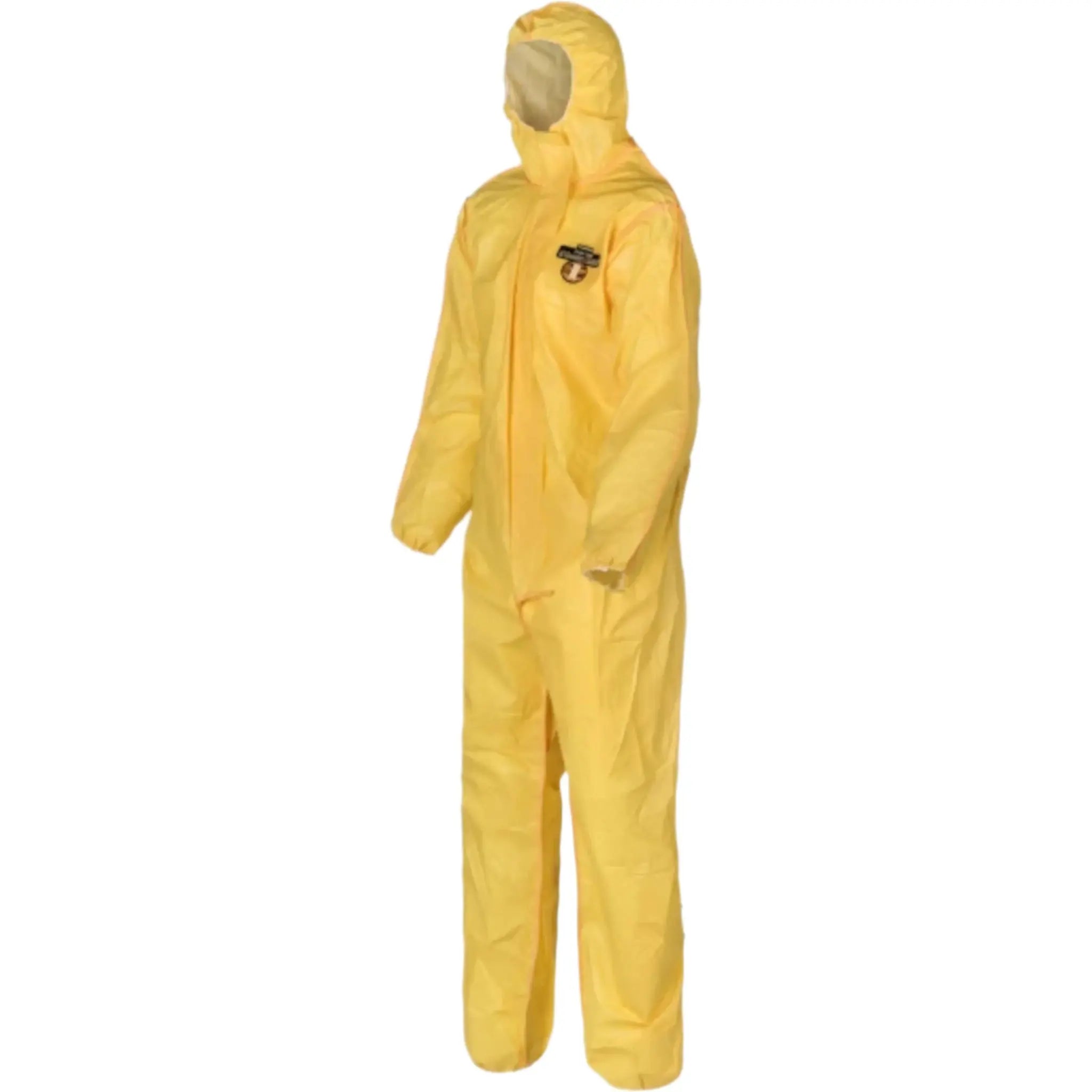 Lakeland ChemMax 1 C1B428Y Bound Seam Coverall with Attached Hood & Elastic Wrist and Ankle, Yellow, Side View