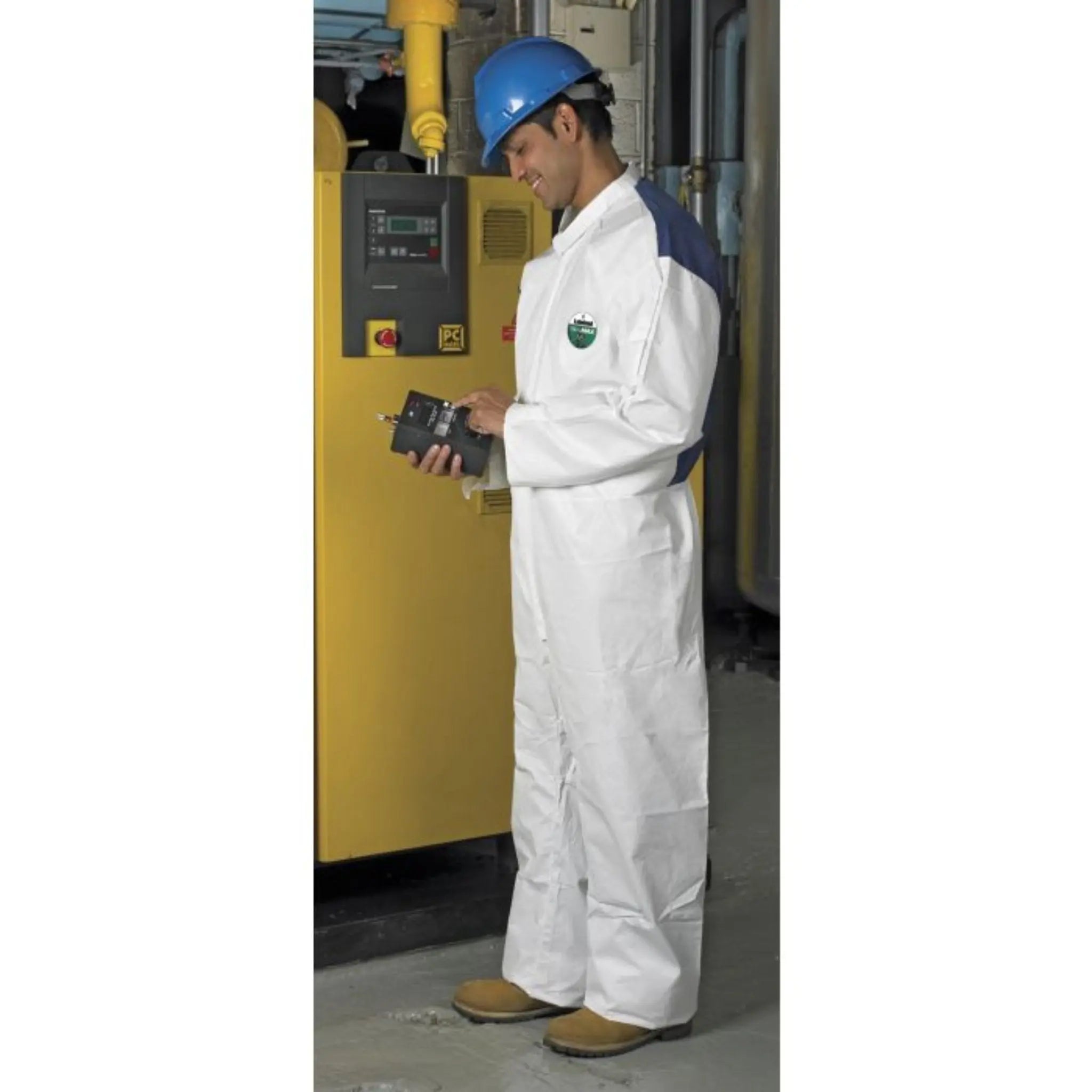 Lakeland MicroMax NS COL412 Cool Suit Coverall, White, Side View, Lifestyle