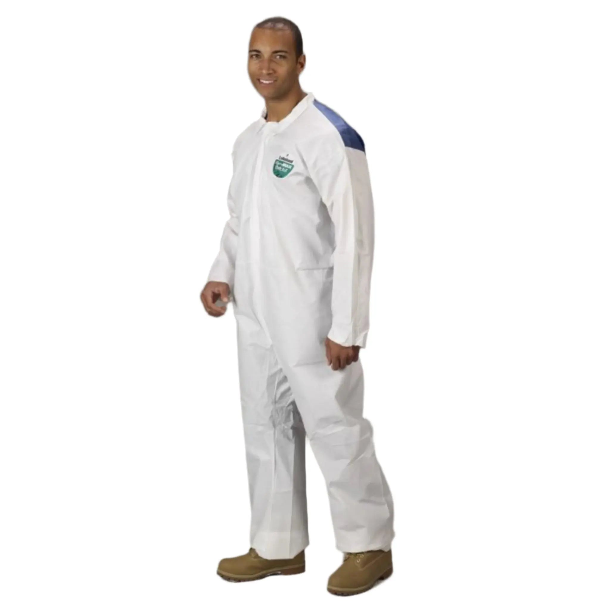 Lakeland MicroMax NS COL412 Cool Suit Coverall, White, Side View, Lifestyle