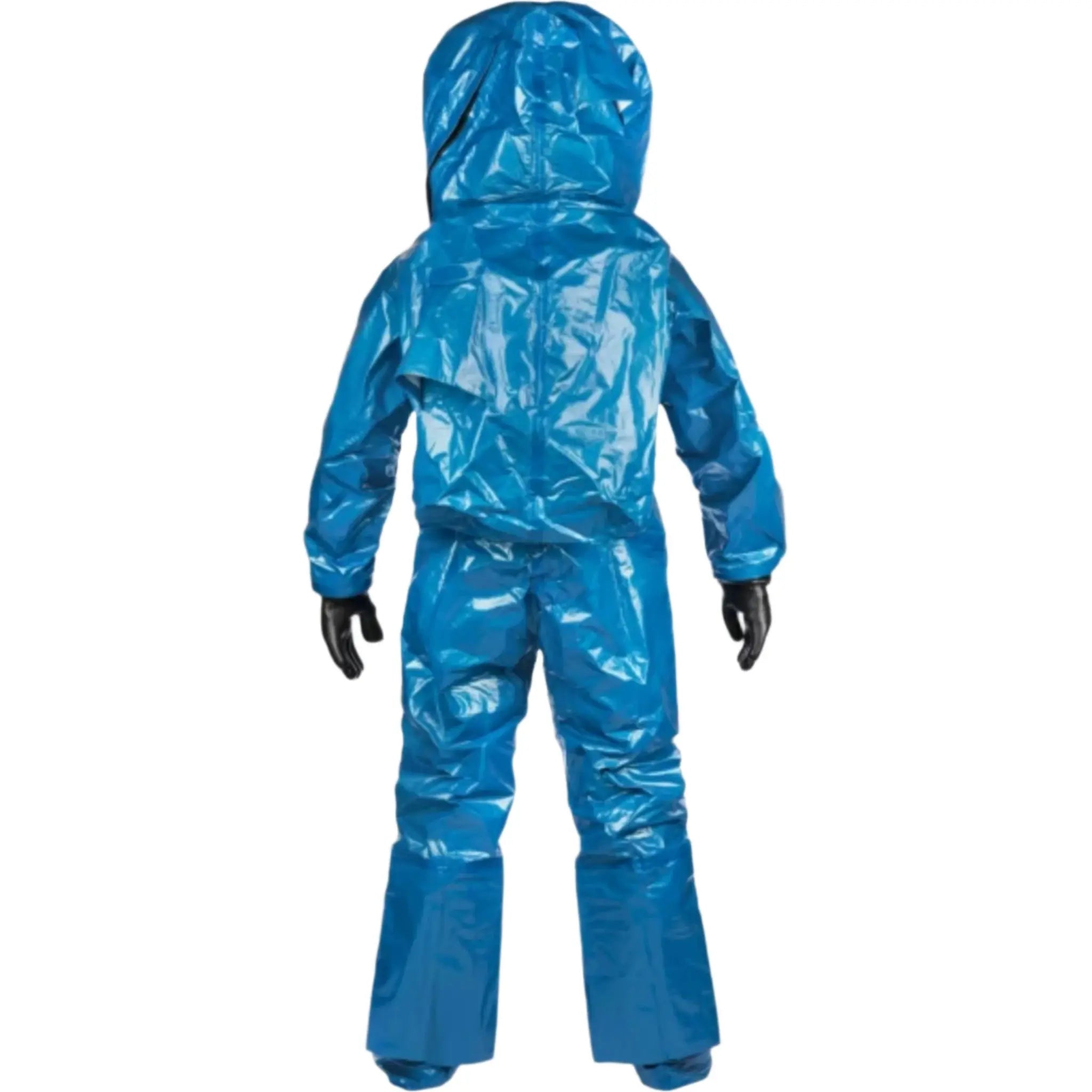 Lakeland Interceptor Deluxe INT640WB Encapsulated Suit, Front Entry, Wide View Face Shield, Blue, 1 Each, Back View