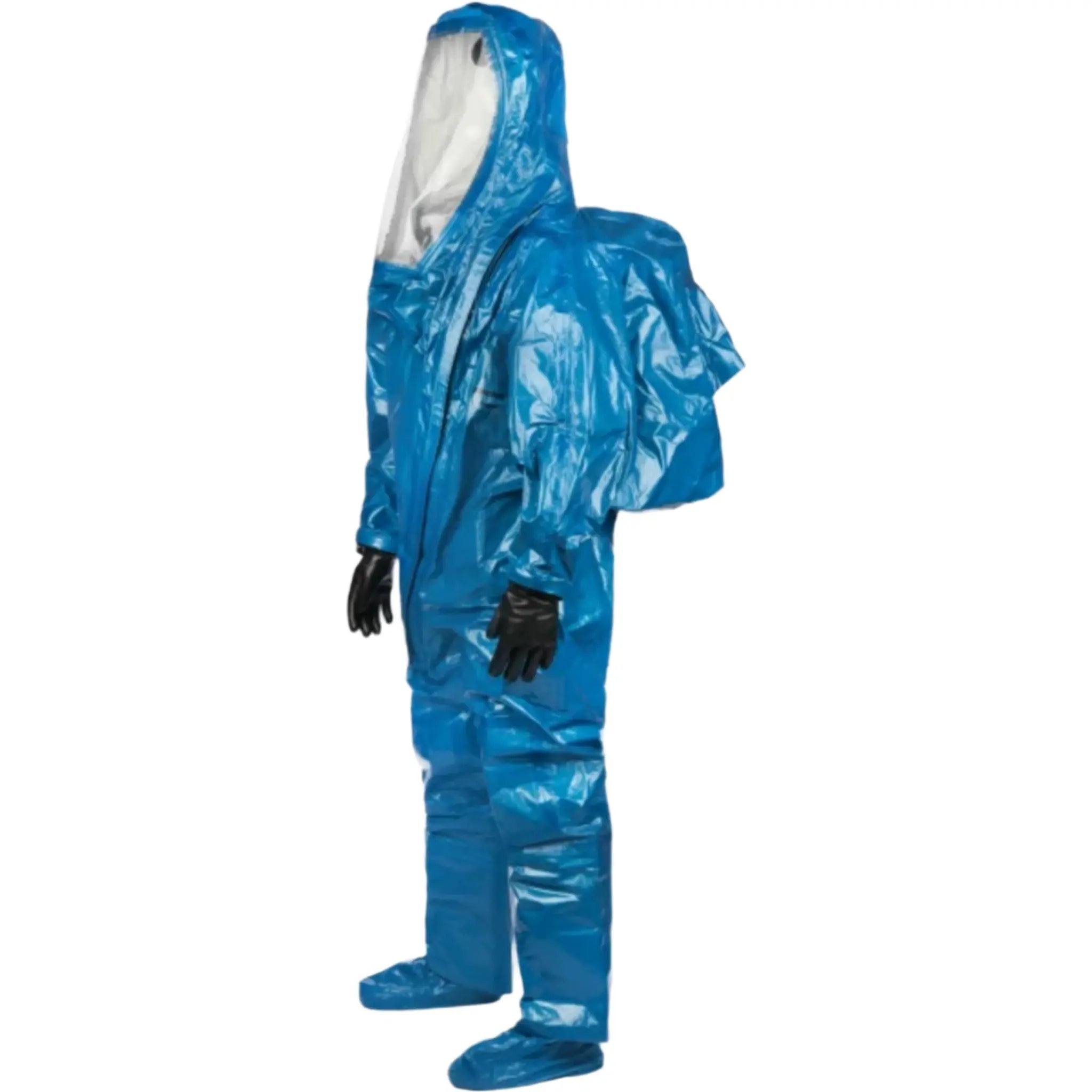 Lakeland Interceptor Deluxe INT650B Encapsulated Suit - Rear Entry, Blue, 1 Each, Side View