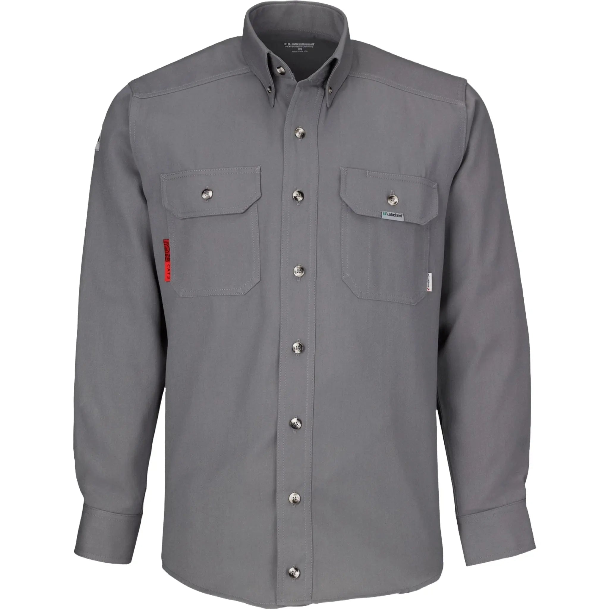 LAKELAND ISH65DH06 FR Westex DH 6.5 Oz. Shirt, Gray, 1 Each