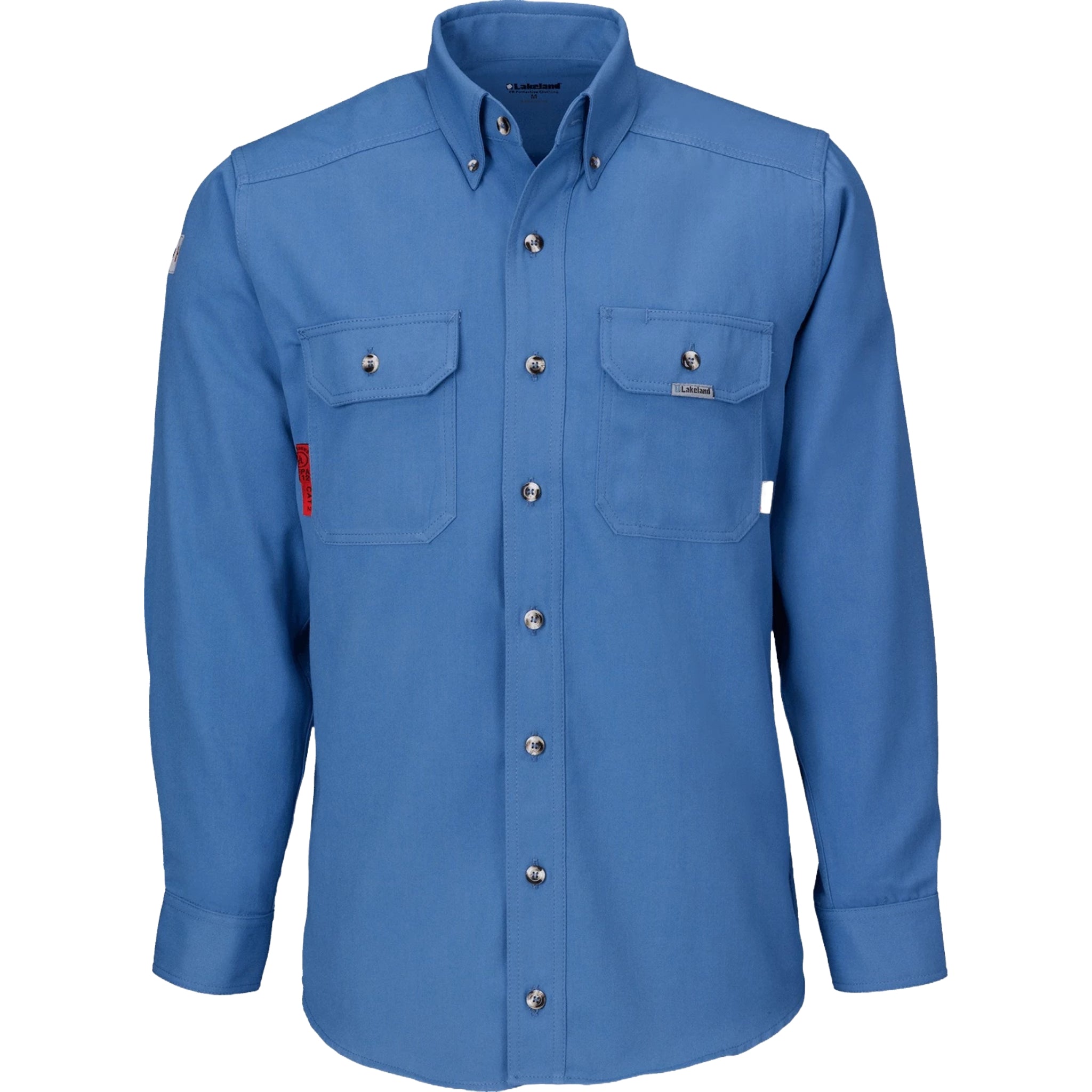 LAKELAND ISH65DH08 FR Westex DH 6.5 Oz. Shirt, Medium Blue, 1 Each