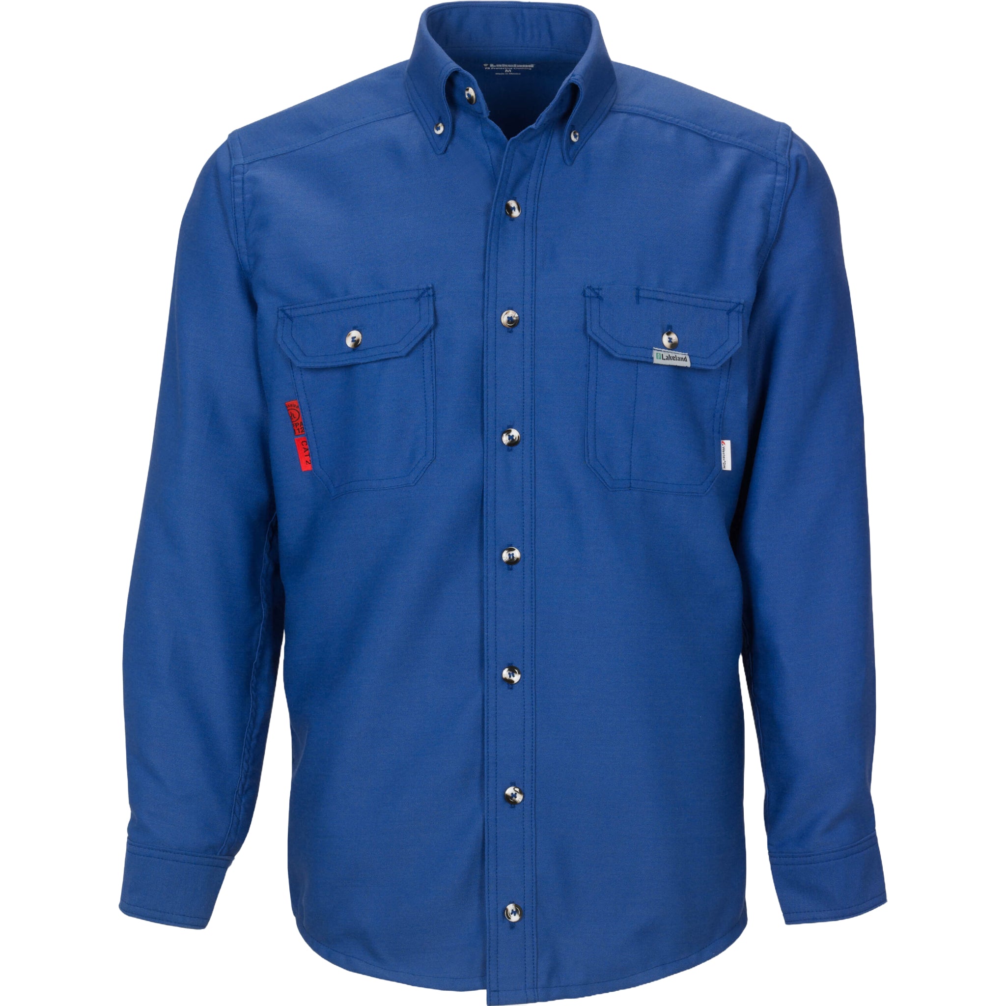 LAKELAND ISH65DH18 FR Westex DH 6.5 Oz. Shirt, Royal Blue, 1 Each