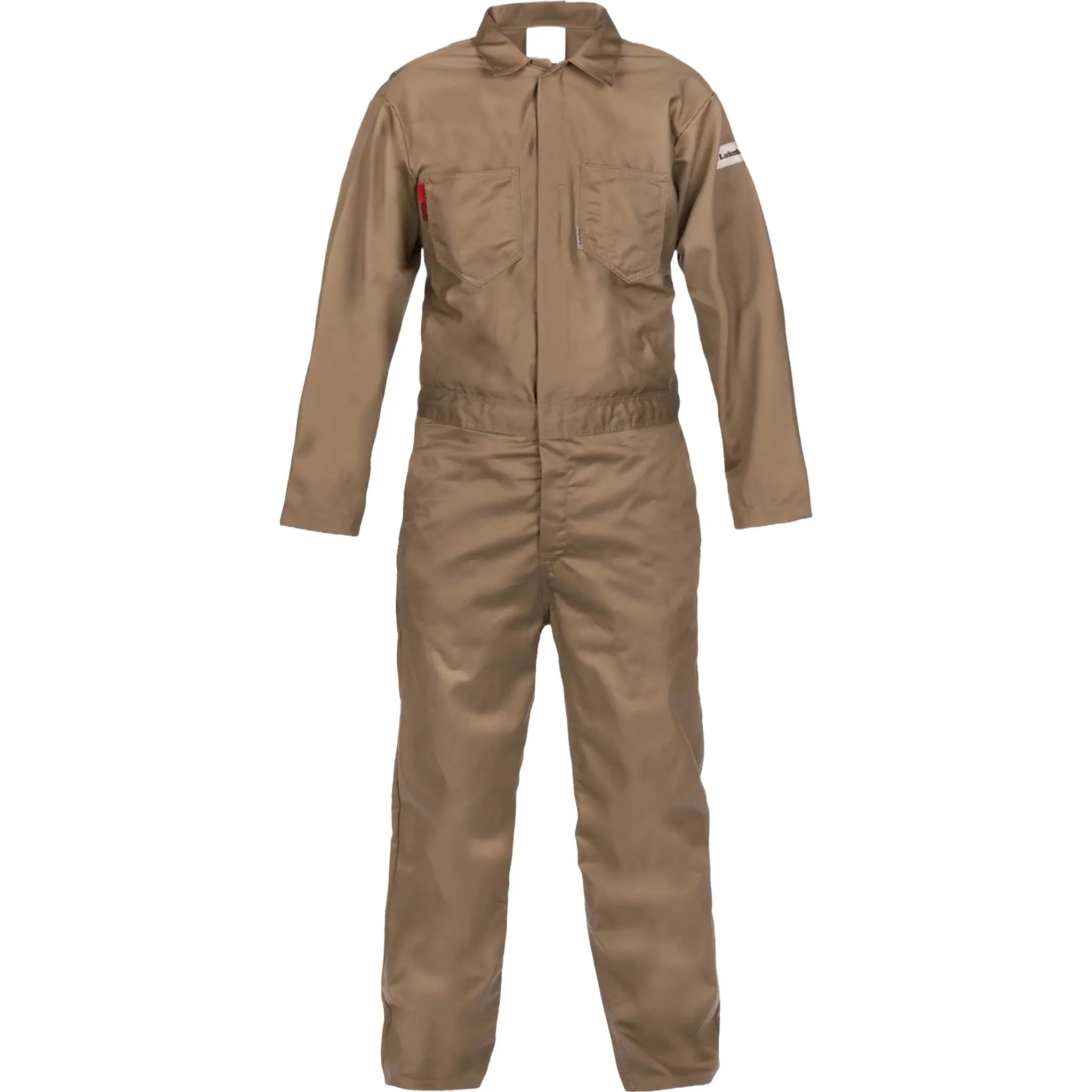 LAKELAND C07120 FR Coverall, 88/12 7 Ounce Cotton, Tan, 1 Each, Main Image