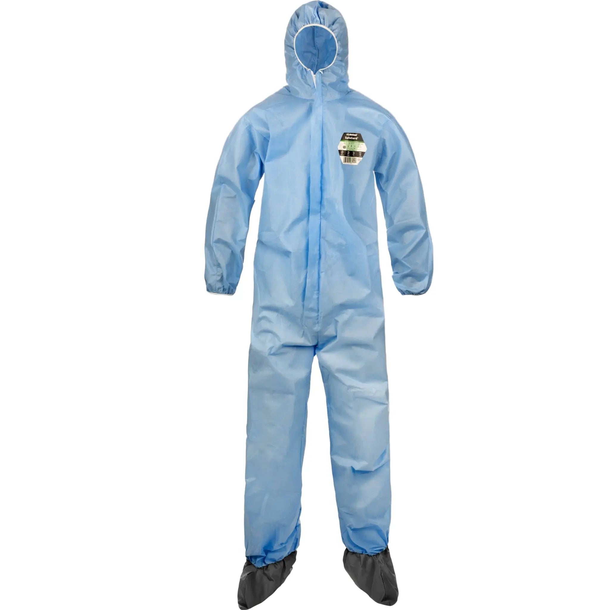 Lakeland SafeGard SSG414B Blue Coveralls with Attached Hood, Main Image