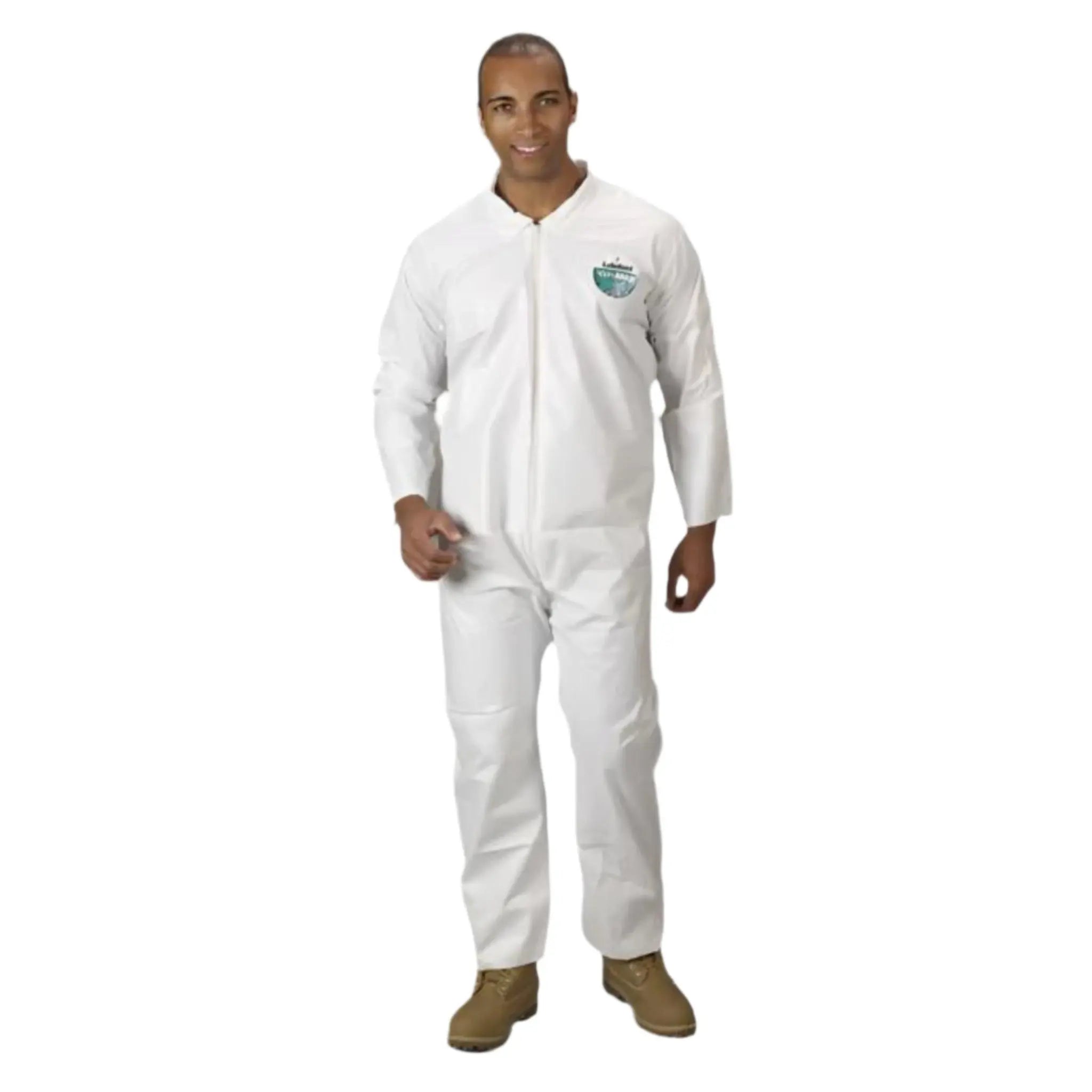 Lakeland MicroMax TG412 Zipper Closure Coverall, White, Front View