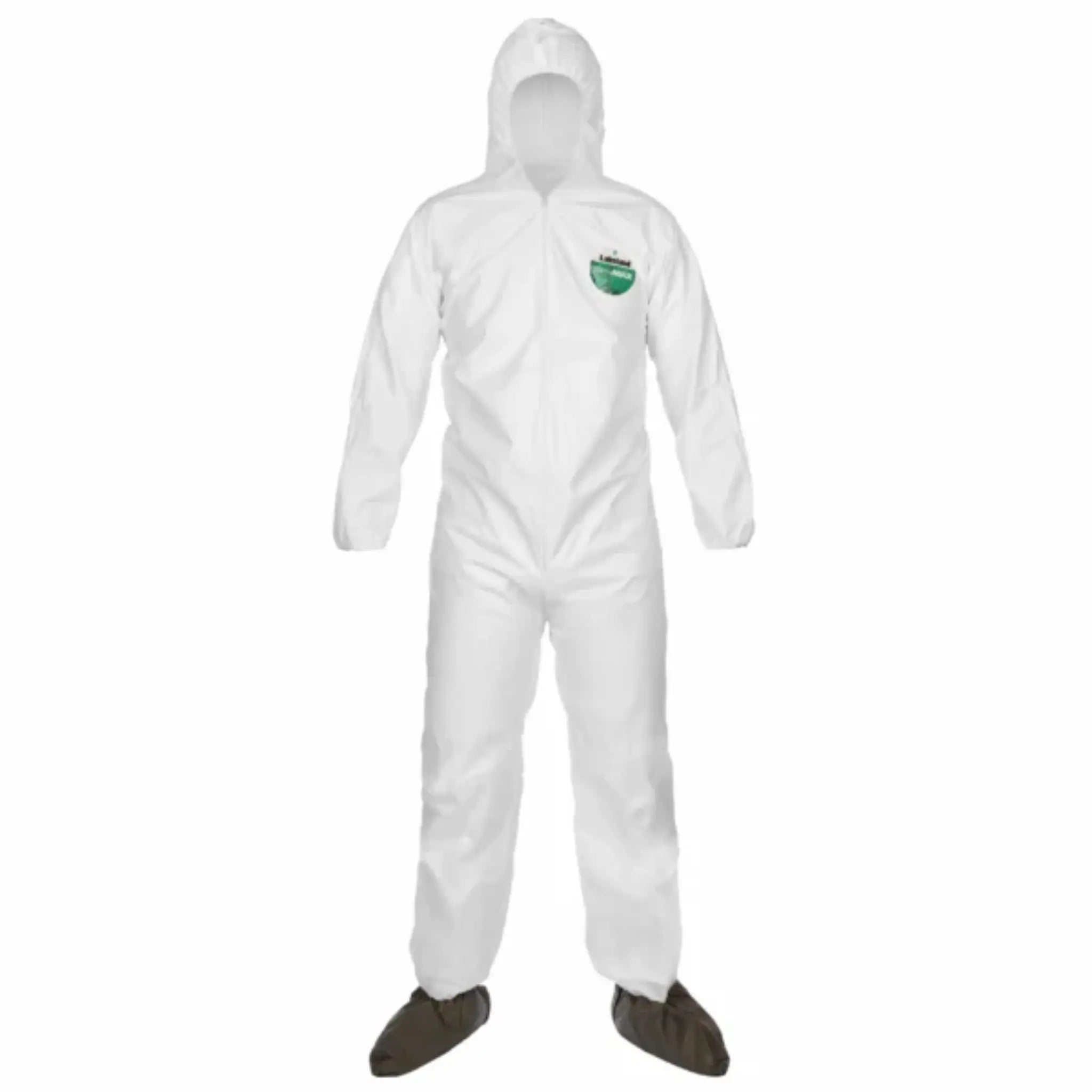 Lakeland MicroMax TG414 Coverall with Attached Hood and Boots, White, Main Image