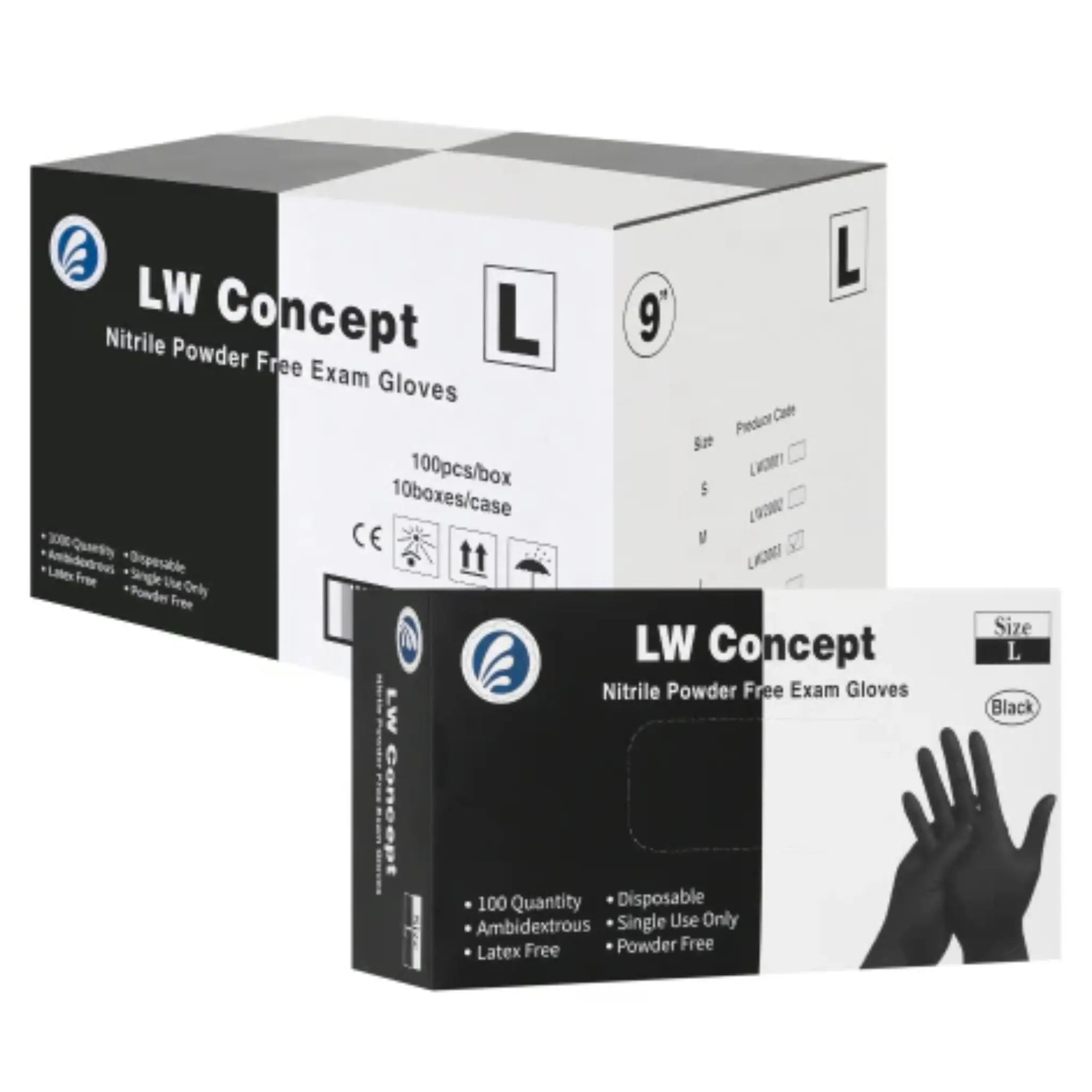 LW Concept LW200 Nitrile Powder-Free Exam Gloves-Box-Image