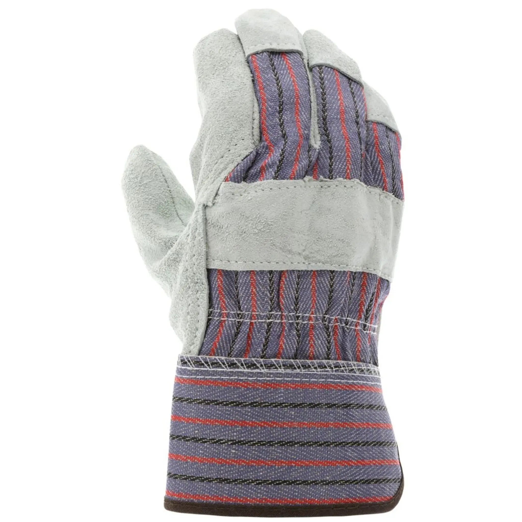 MCR Safety 1300 Leather Work Gloves, dorsal view