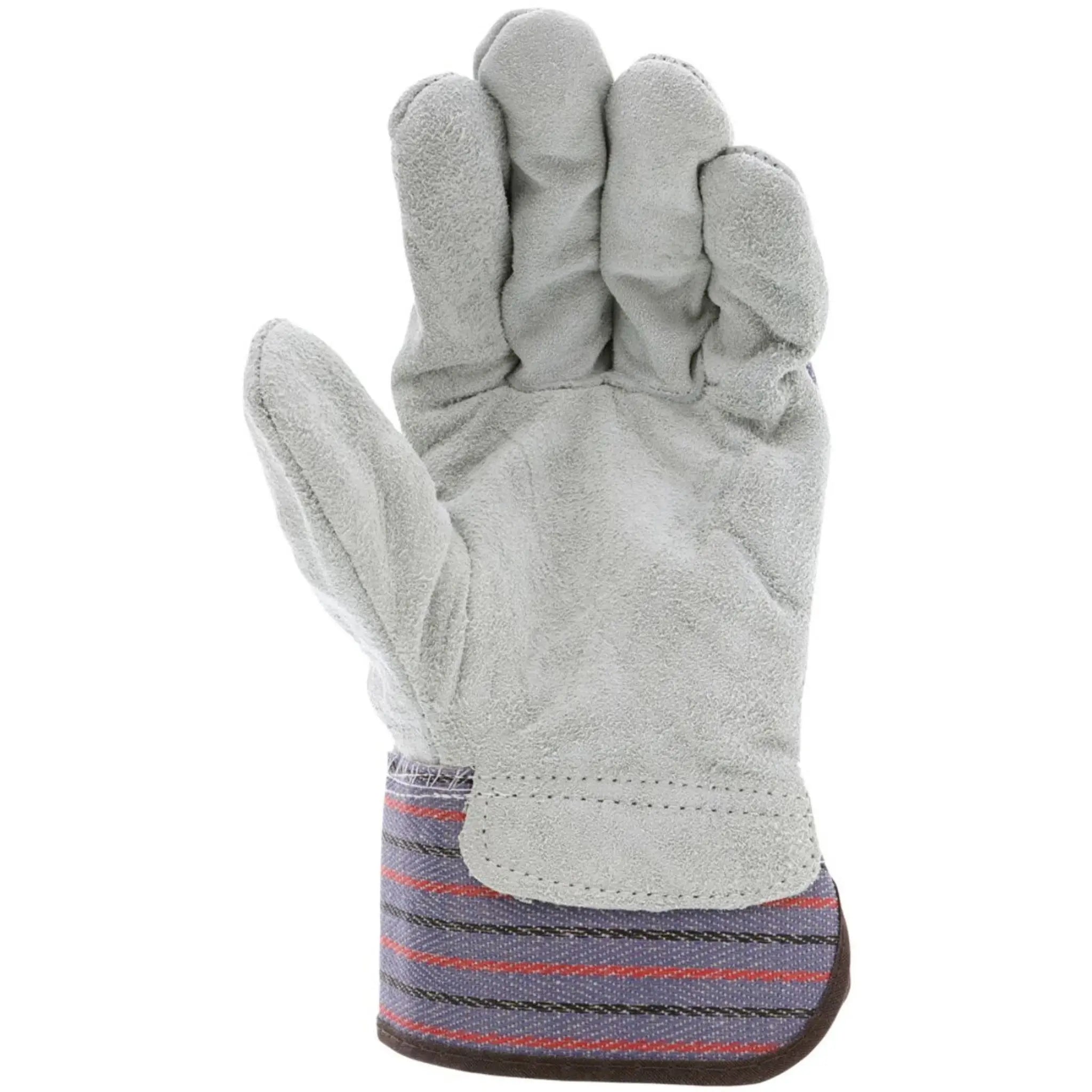 MCR Safety 1300 Leather Work Gloves, palm view