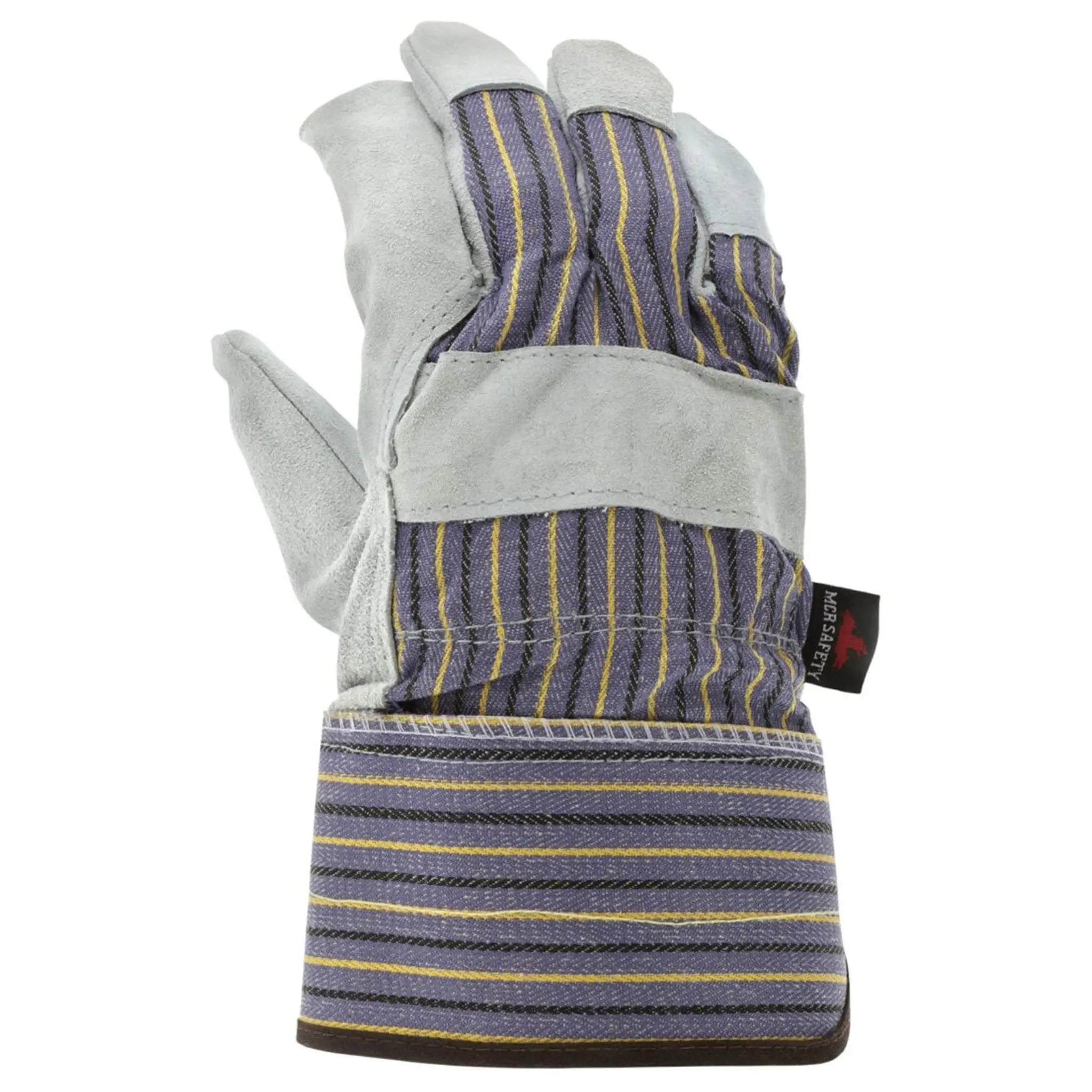 MCR Safety 1400K Split Leather Palm Work Gloves, Dorsal View