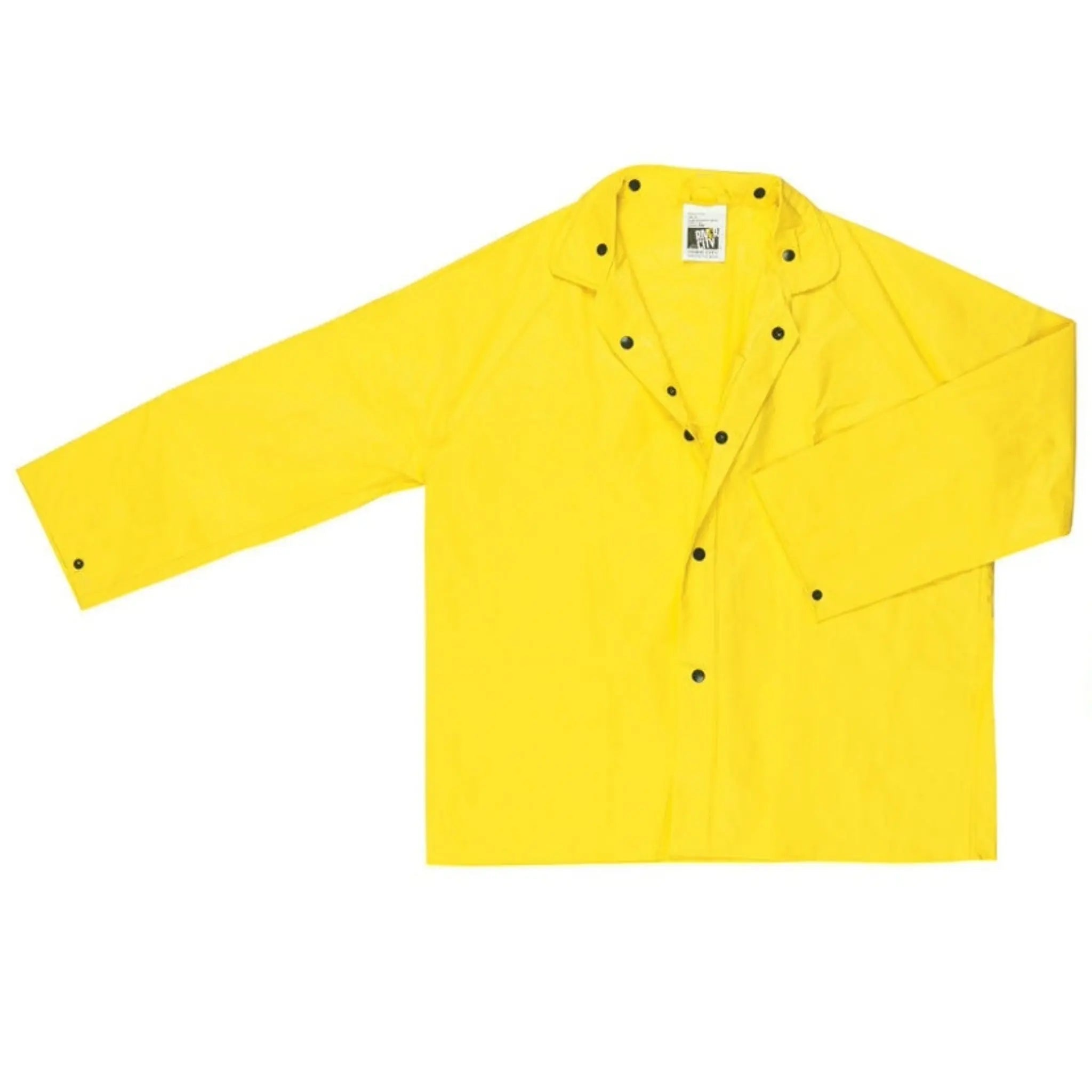 MCR Safety Wizard Series 3003 3-Piece Waterproof Rain Suit Jacket with Detachable Hood and Bib Pants, Yellow, 1 Each