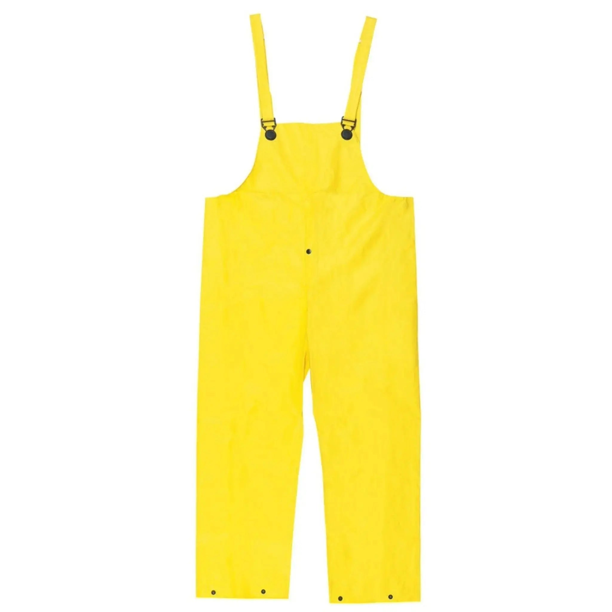MCR Safety Wizard Series 3003 3-Piece Waterproof Rain Suit Jacket with Detachable Hood and Bib Pants, Yellow, 1 Each