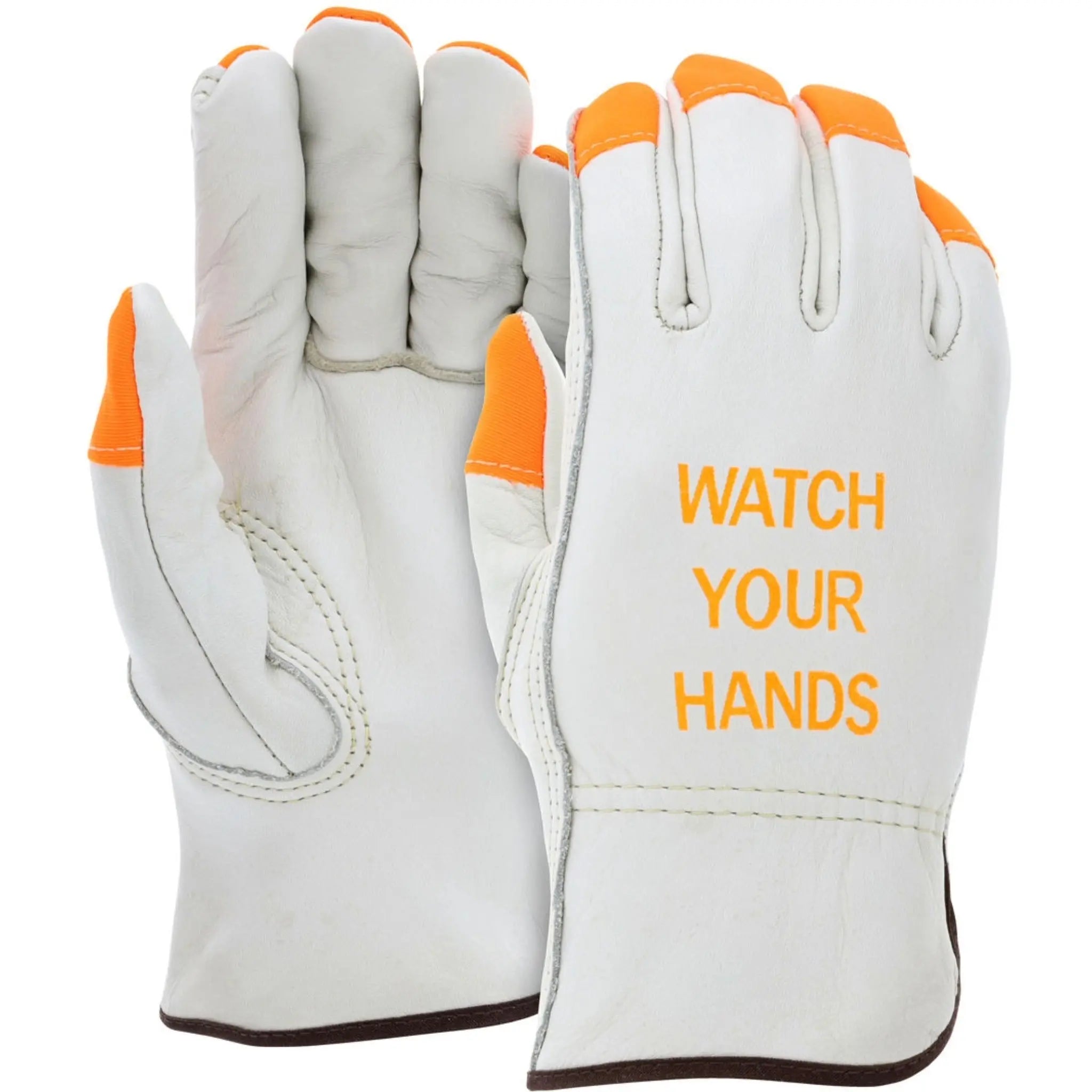 MCR Safety 3213HVI Leather Drivers Work Gloves, Main Image