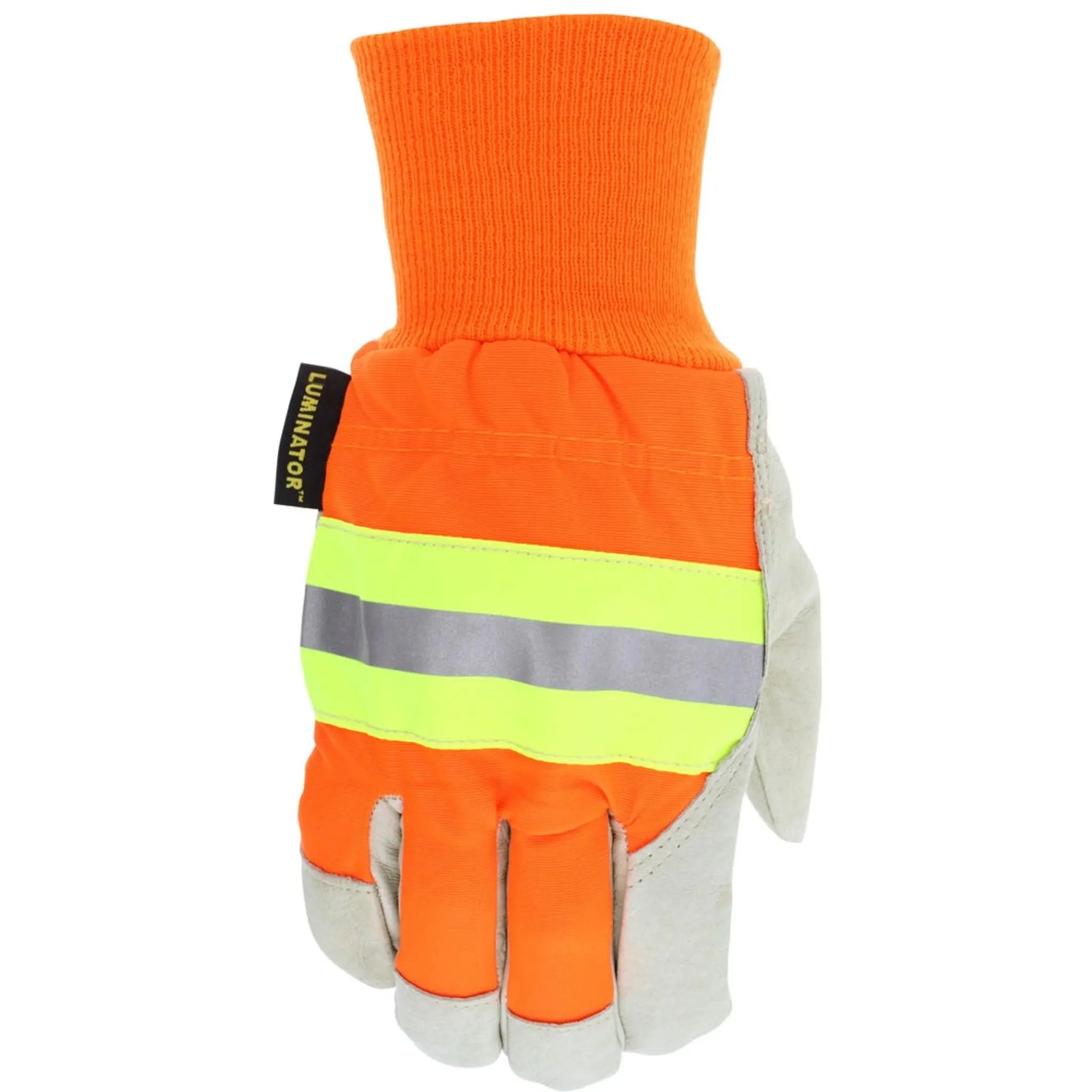 MCR Safety Luminator Series 3440 Leather Palm Drivers Work Gloves, Dorsal View