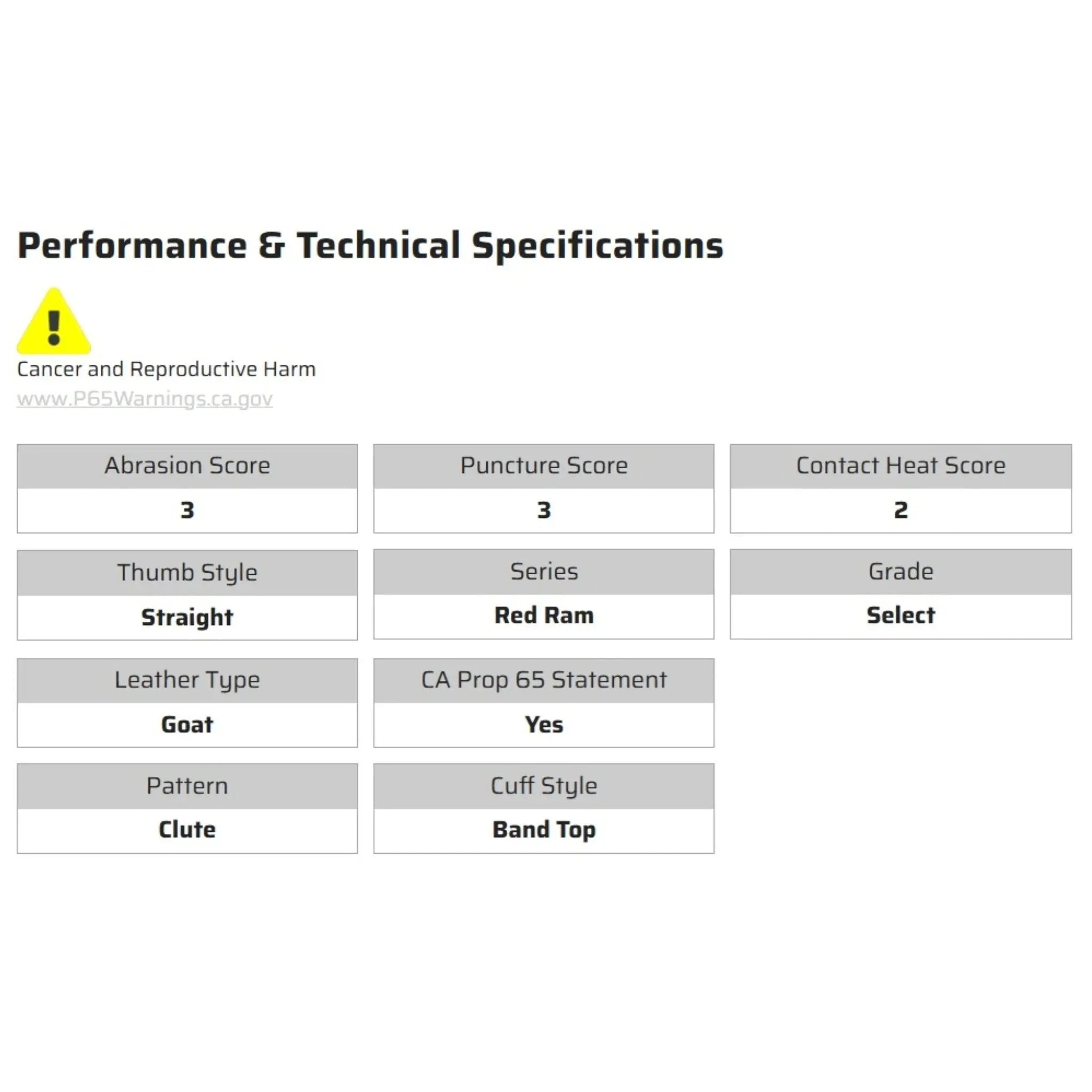 MCR Safety Red Ram 4907 Welding Work Gloves, Specs