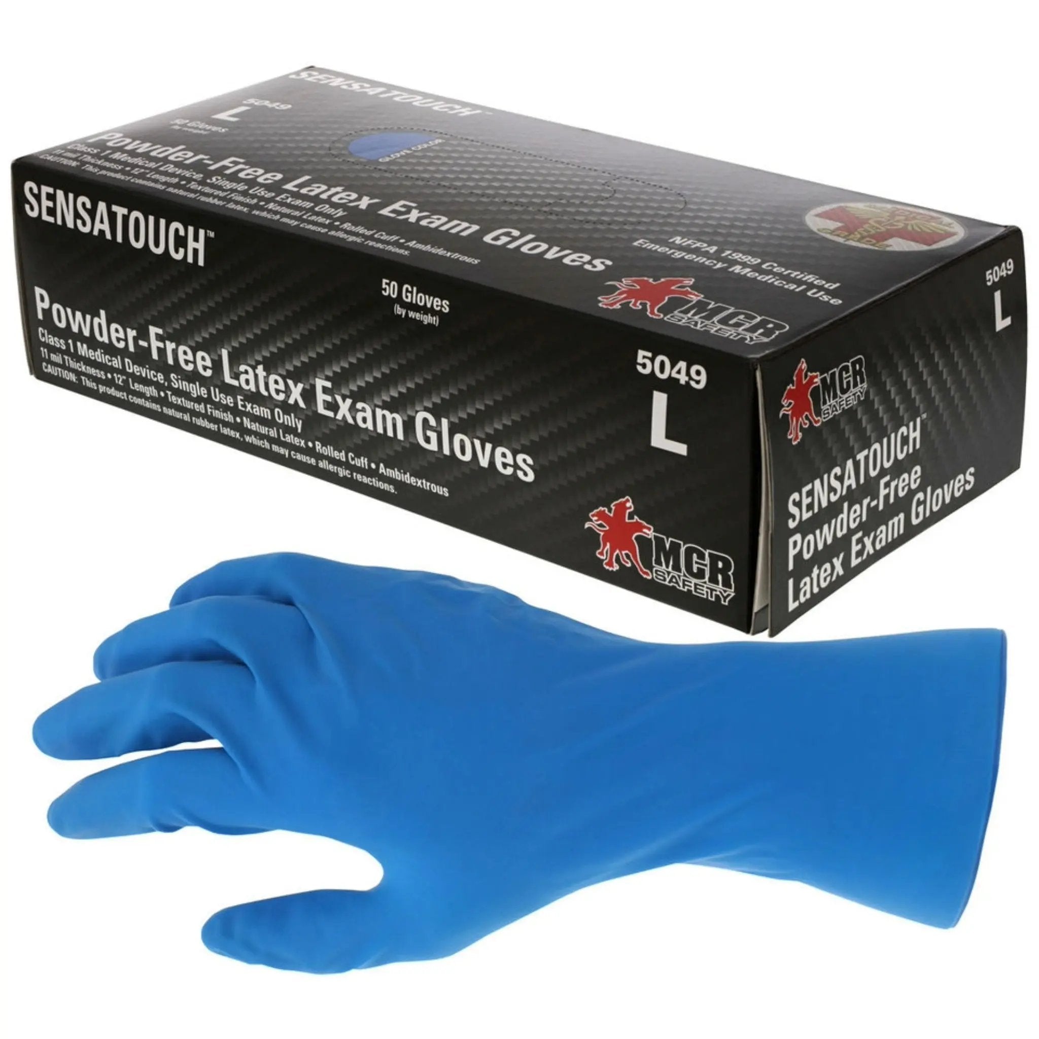 MCR Safety 5049 SensaTouch Latex Gloves, Box