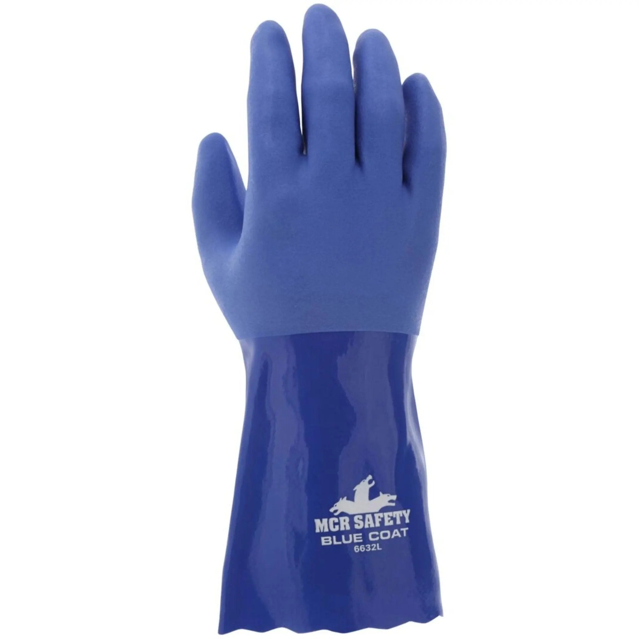 MCR Safety Blue Coat Series 6632 Work Gloves, Dorsal View
