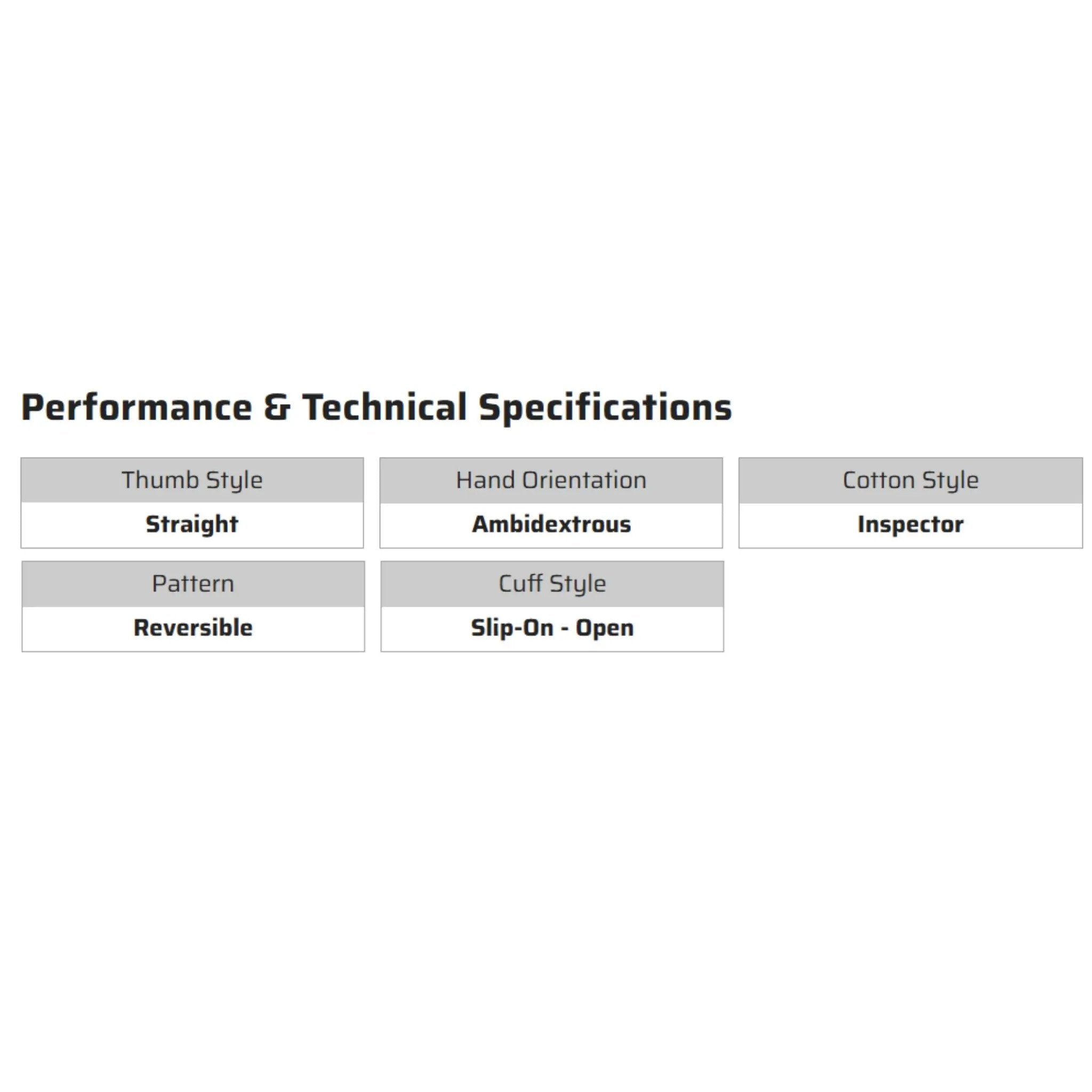 MCR Safety 8720 Inspectors Gloves, Specs