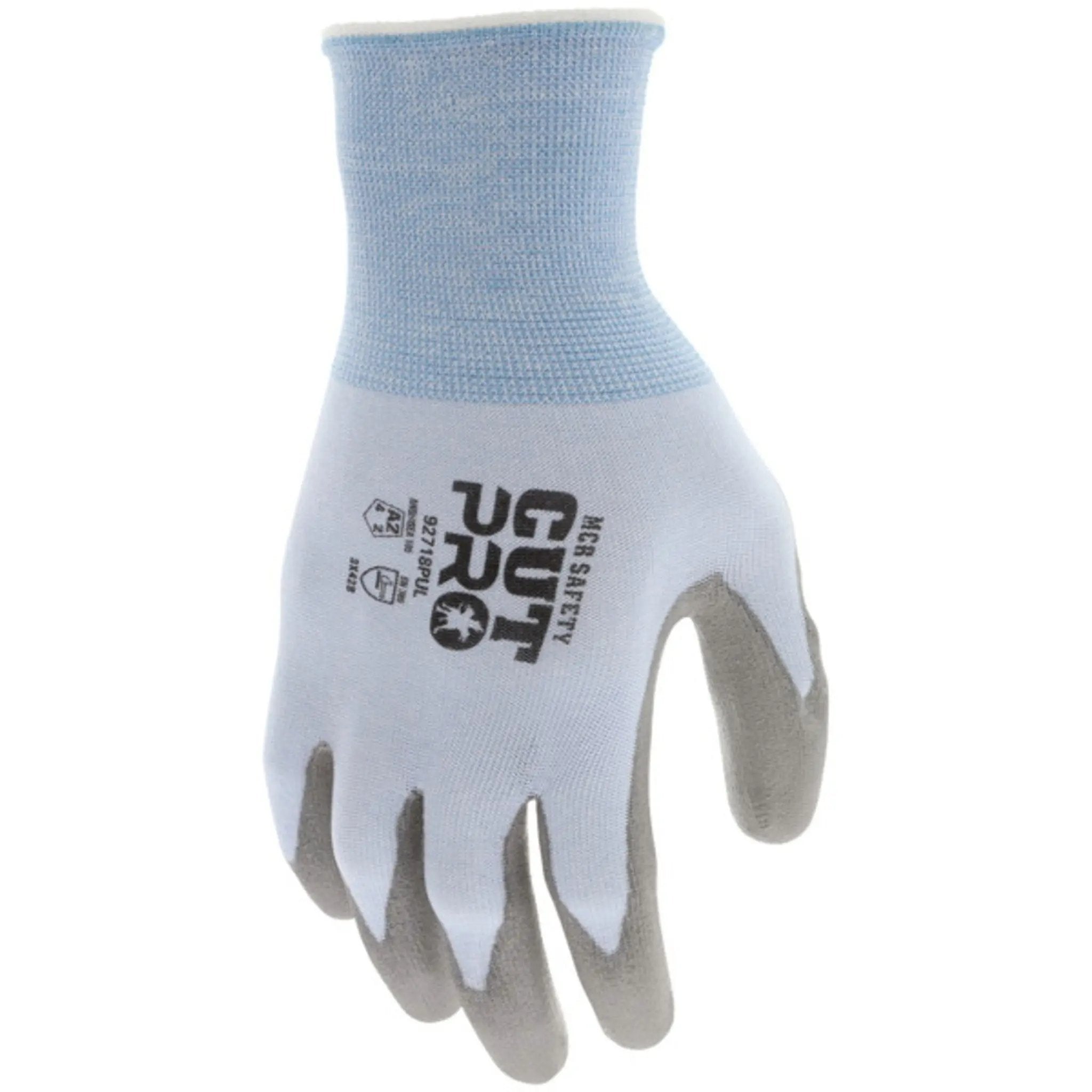 MCR Safety CutPro 92718PU Work Gloves, Dorsal View