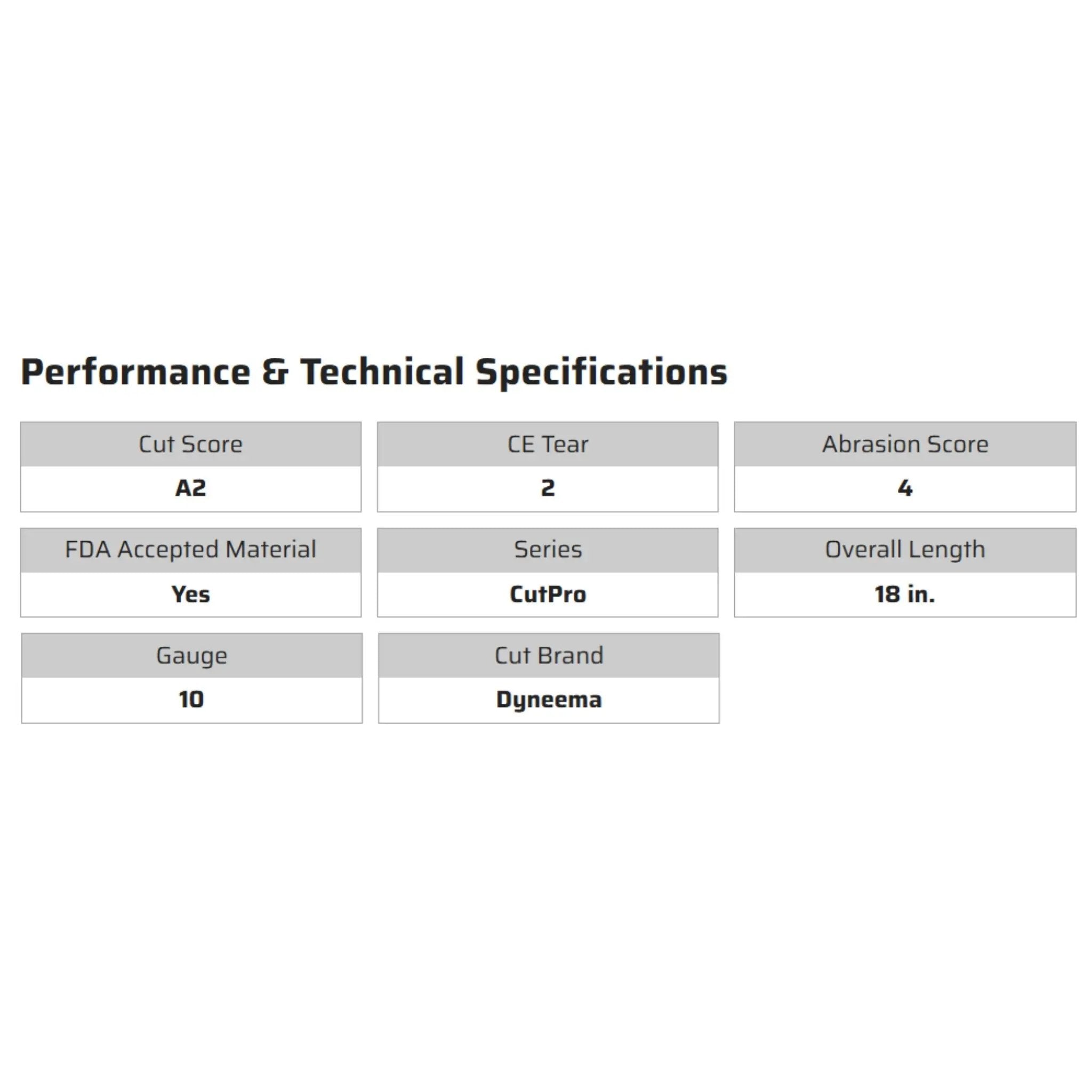MCR Safety CutPro 9318D10 Sleeves, Specs