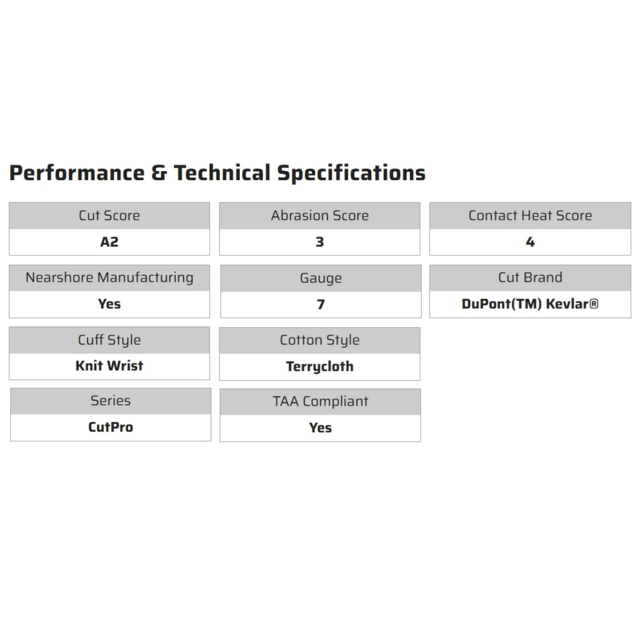 MCR Safety CutPro 9435KM Work Gloves, Specs