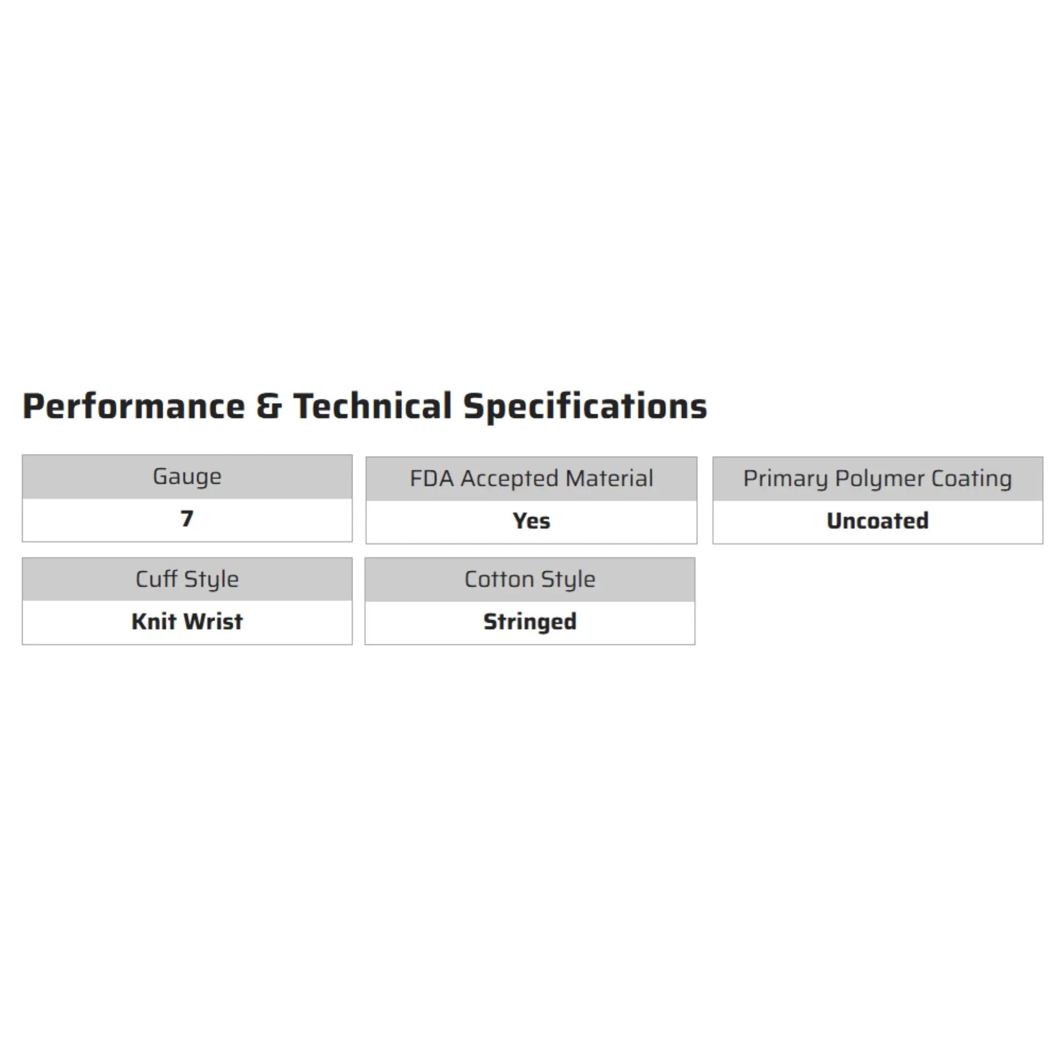 MCR Safety 9634 Work Gloves, Specs