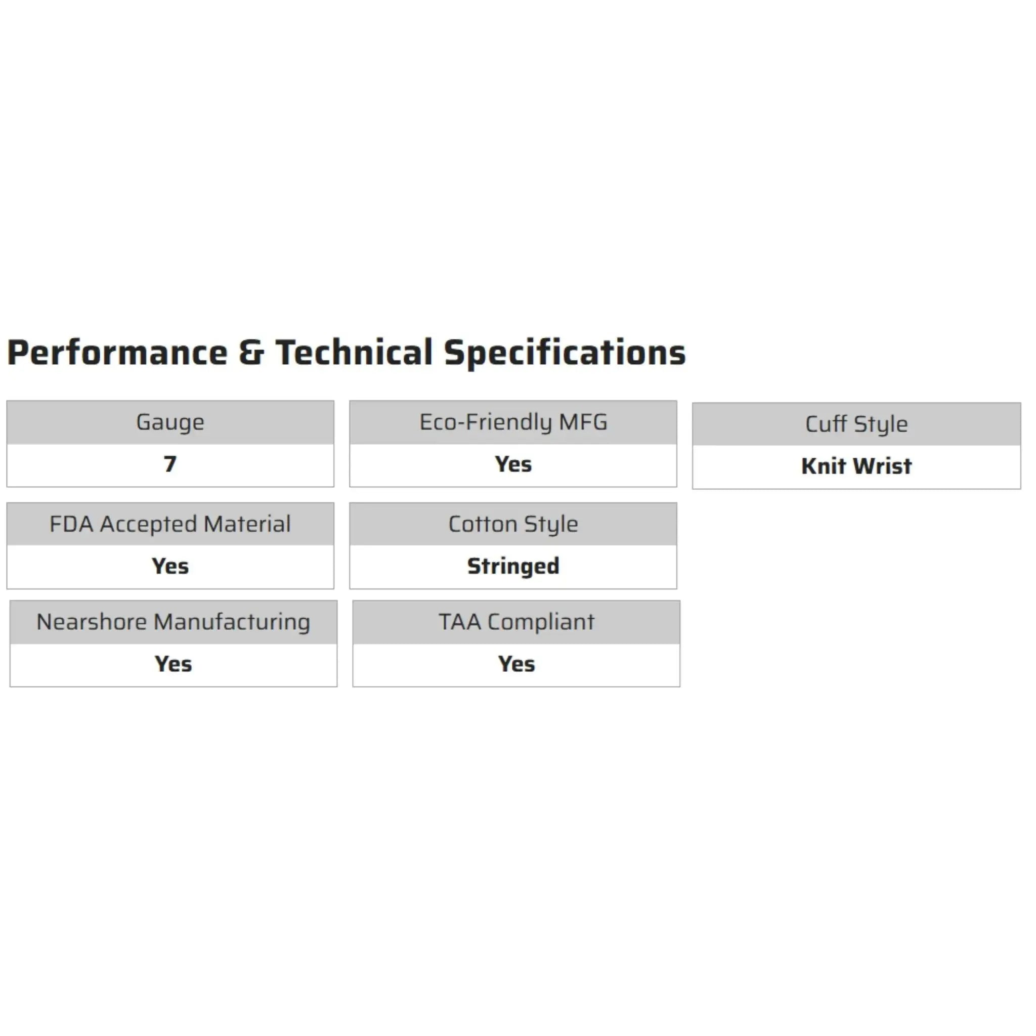 MCR Safety 9642LM Work Gloves, Specs