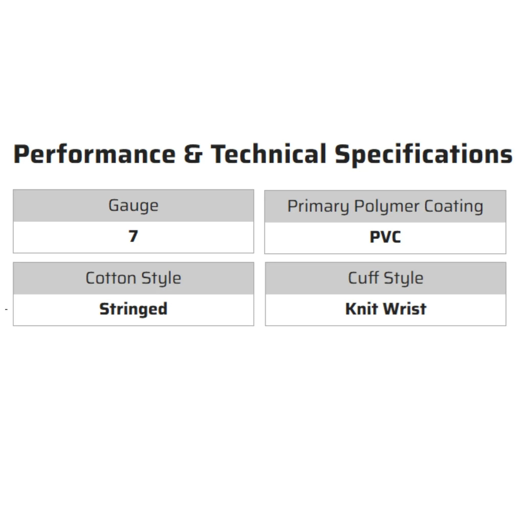 MCR Safety 9658 Work Gloves, Specs
