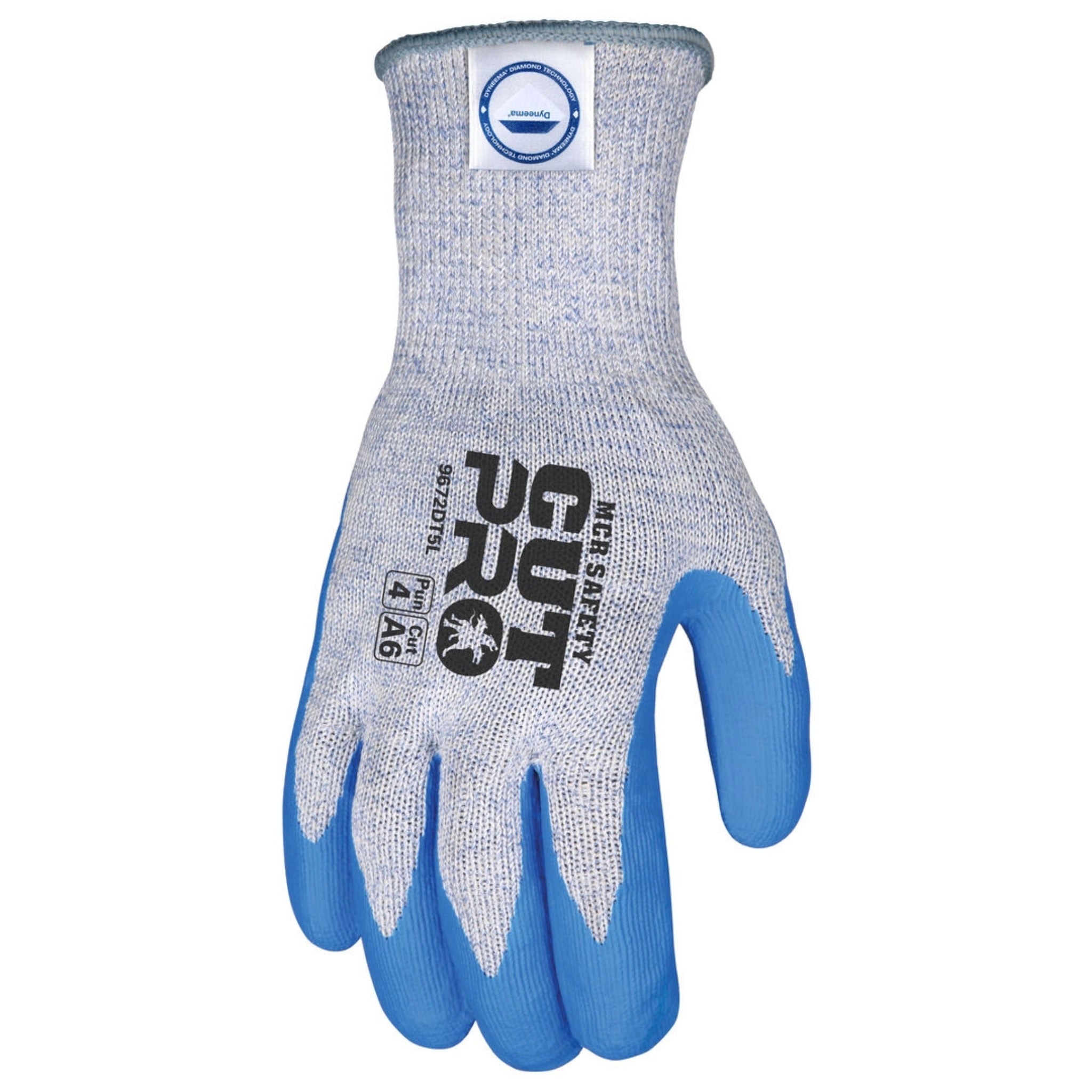 MCR Safety CutPro 9672DT5 Work Gloves, Dorsal View