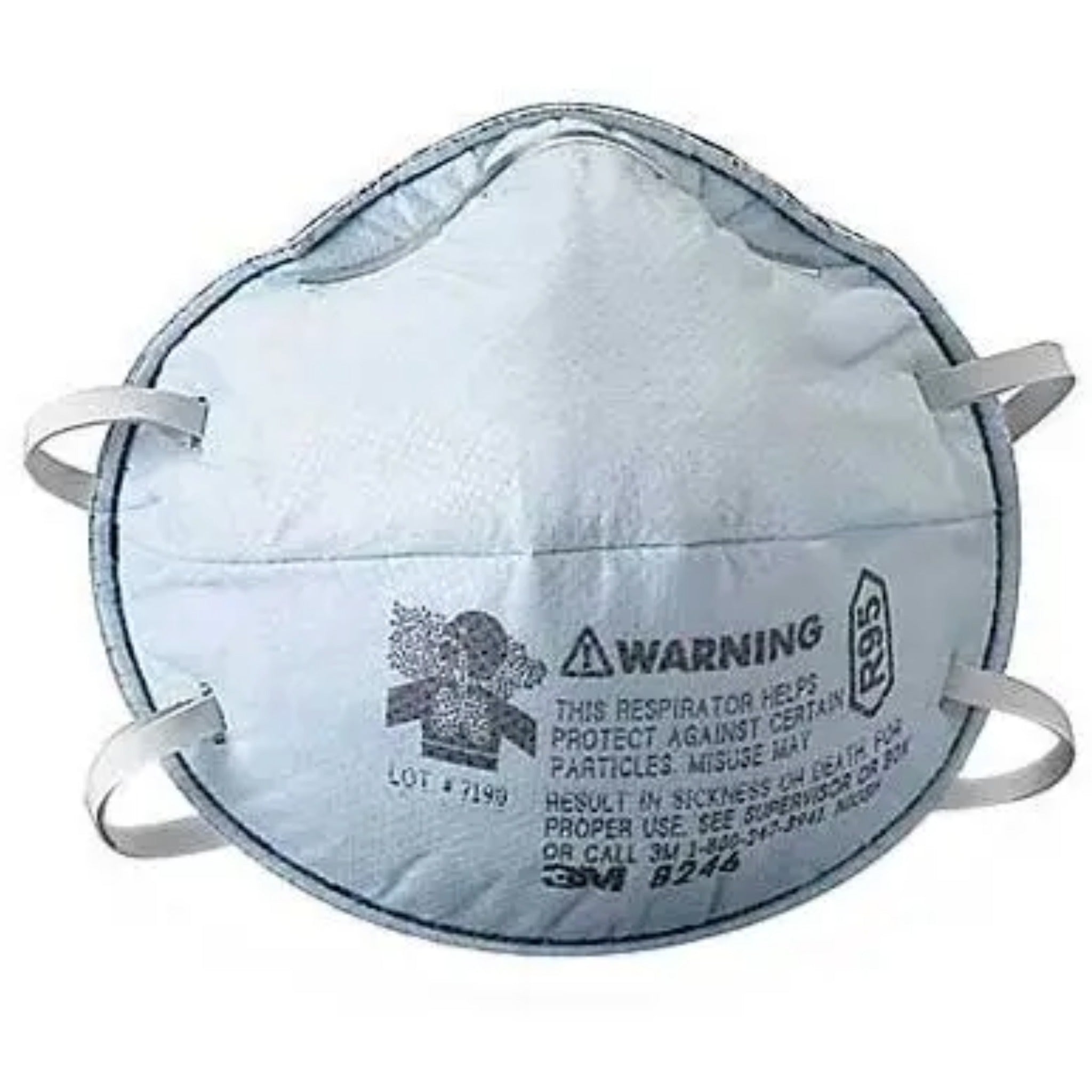 3M 8246 Particulate Respirator R95 Mask, with Nuisance Level Acid Gas Relief, Case of 120