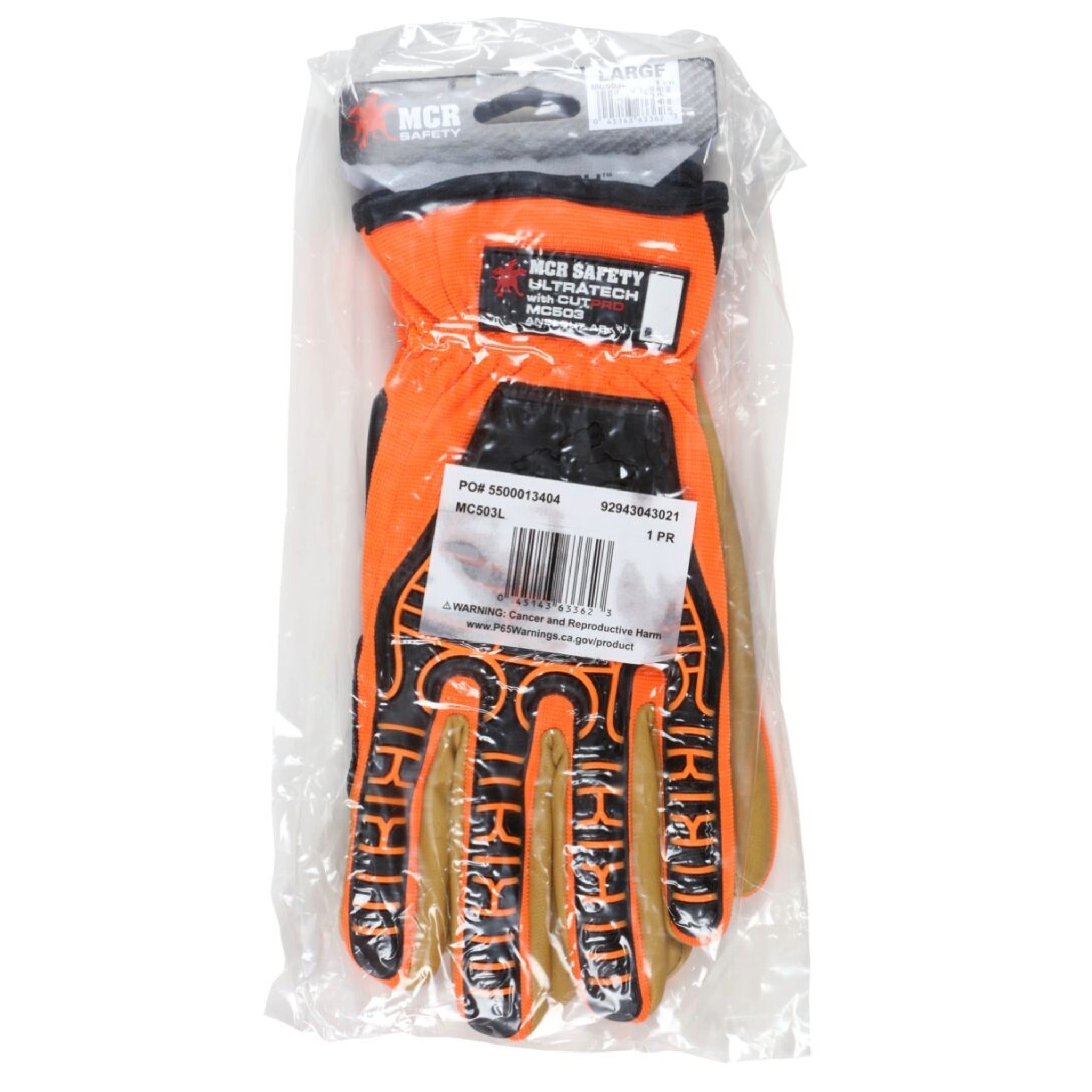 MCR Safety UltraTech MC503 Work Gloves, Packaging