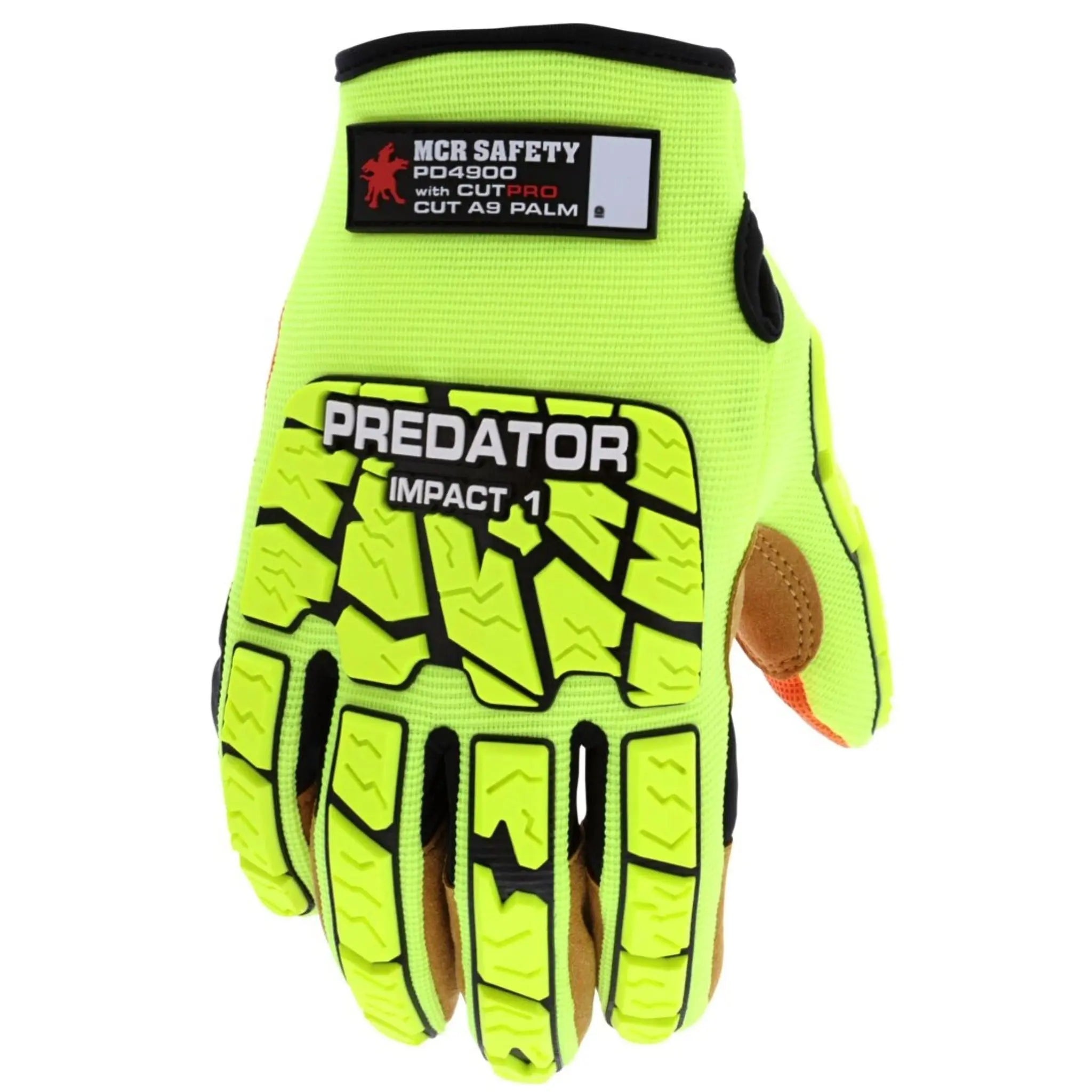 MCR Safety Predator PD4900 Work Gloves, Dorsal View