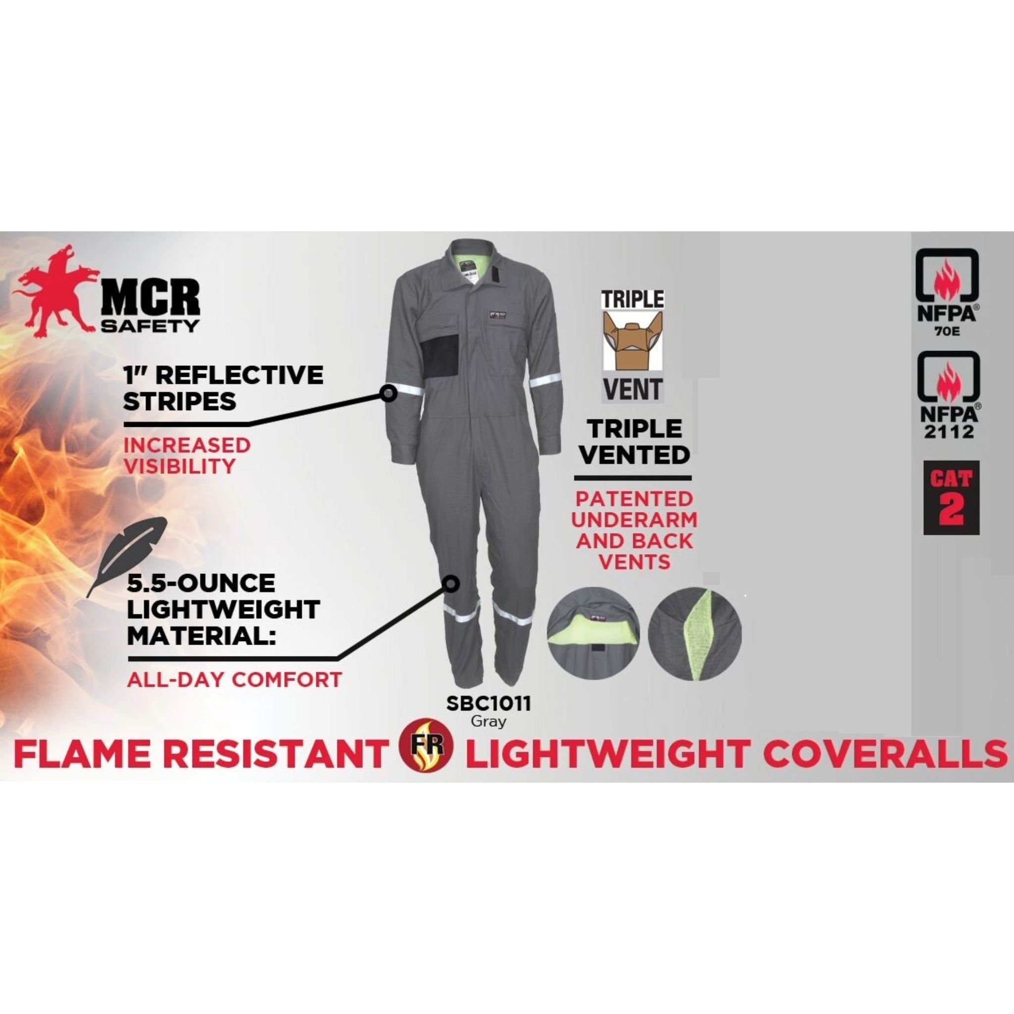 MCR Safety Summit Breeze SBC1011 Coverall, Specs4