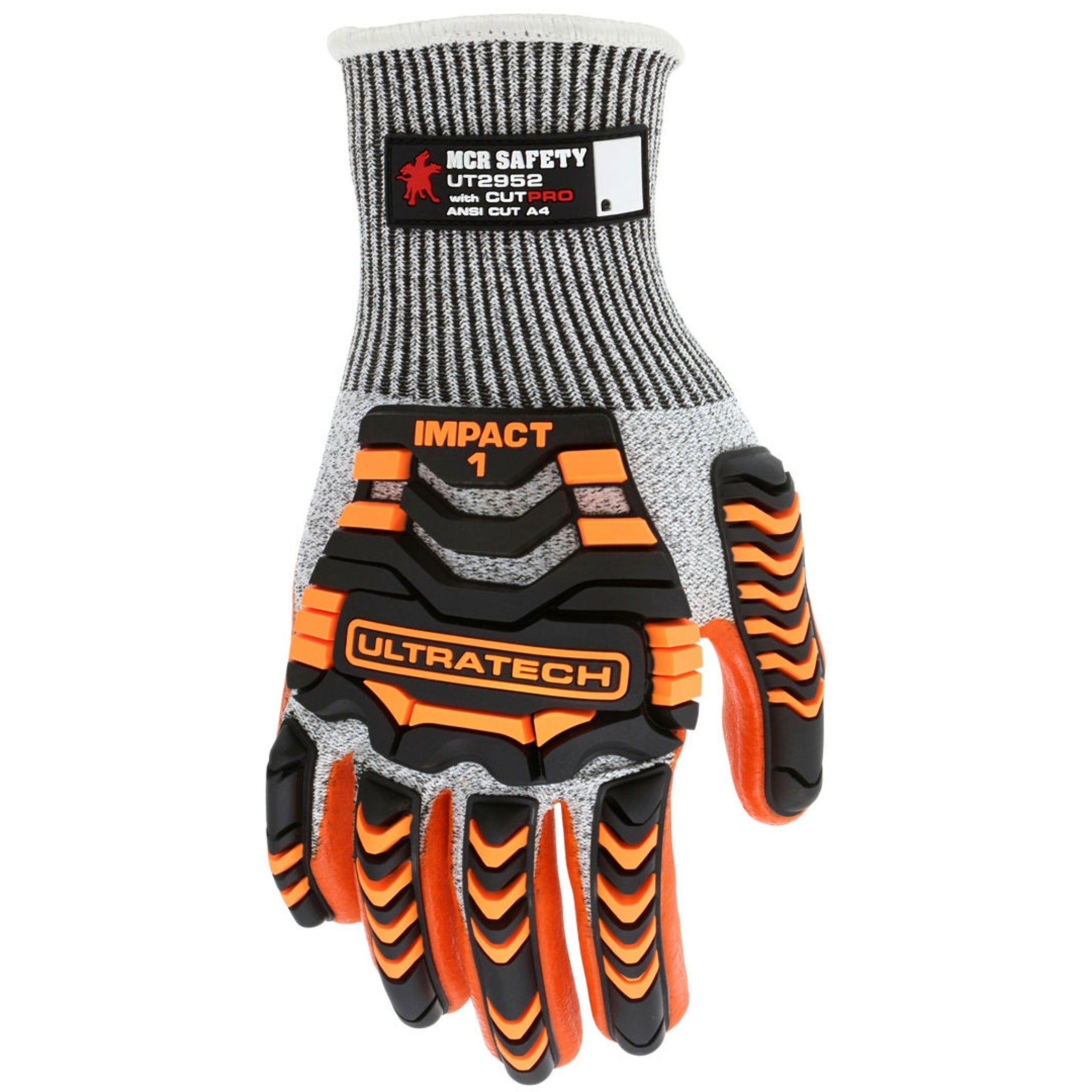 MCR Safety UltraTech UT2952 Work Glvoves, Dorsal View