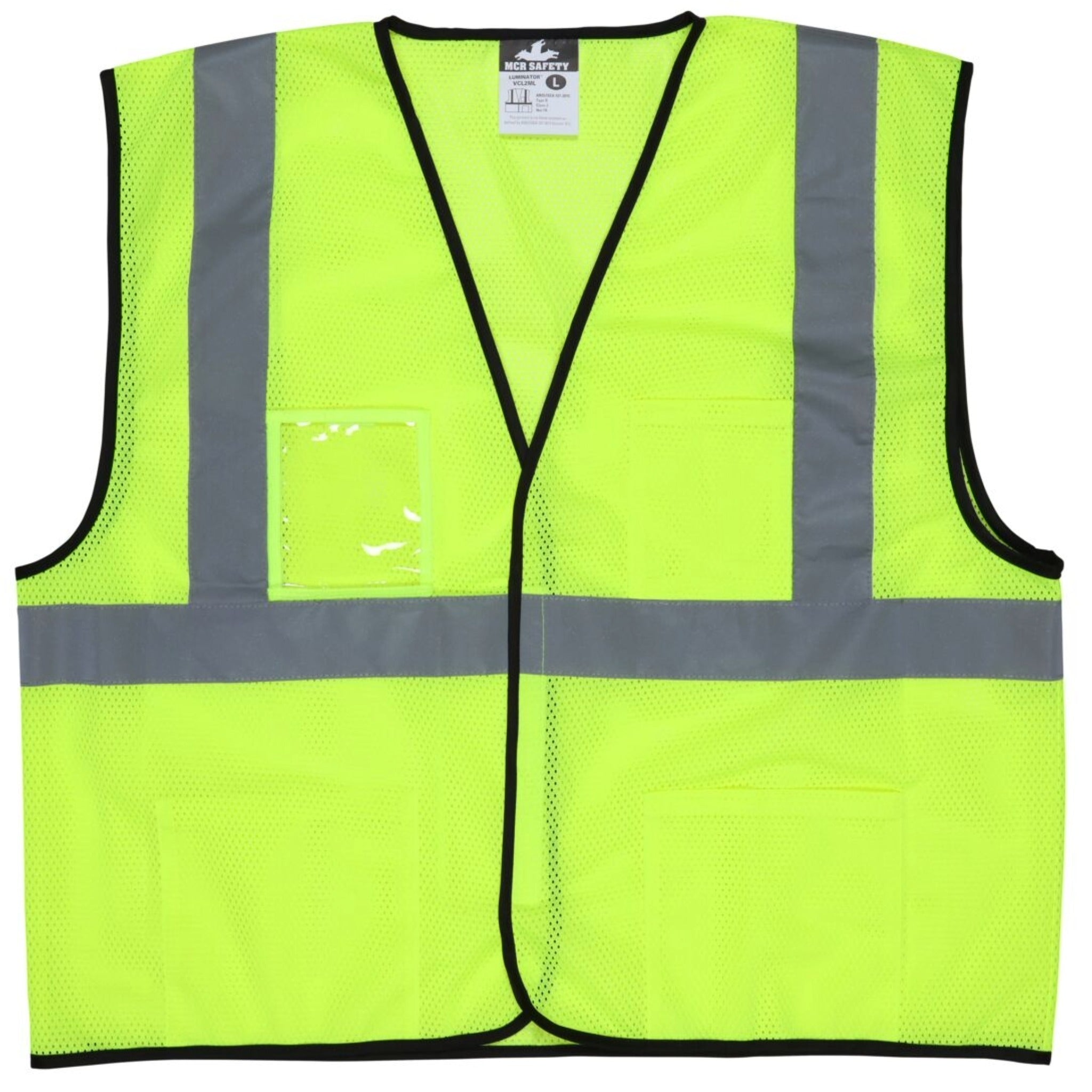 MCR Safety Luminator VCL2ML Safety Vest, Front View