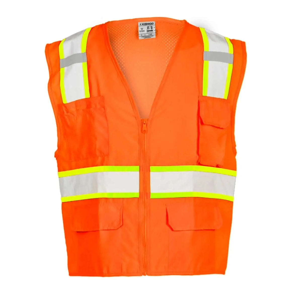 Kishigo Ultra-Cool Solid Front with Mesh Back Vest, Type R, Class 2, 1 Each
