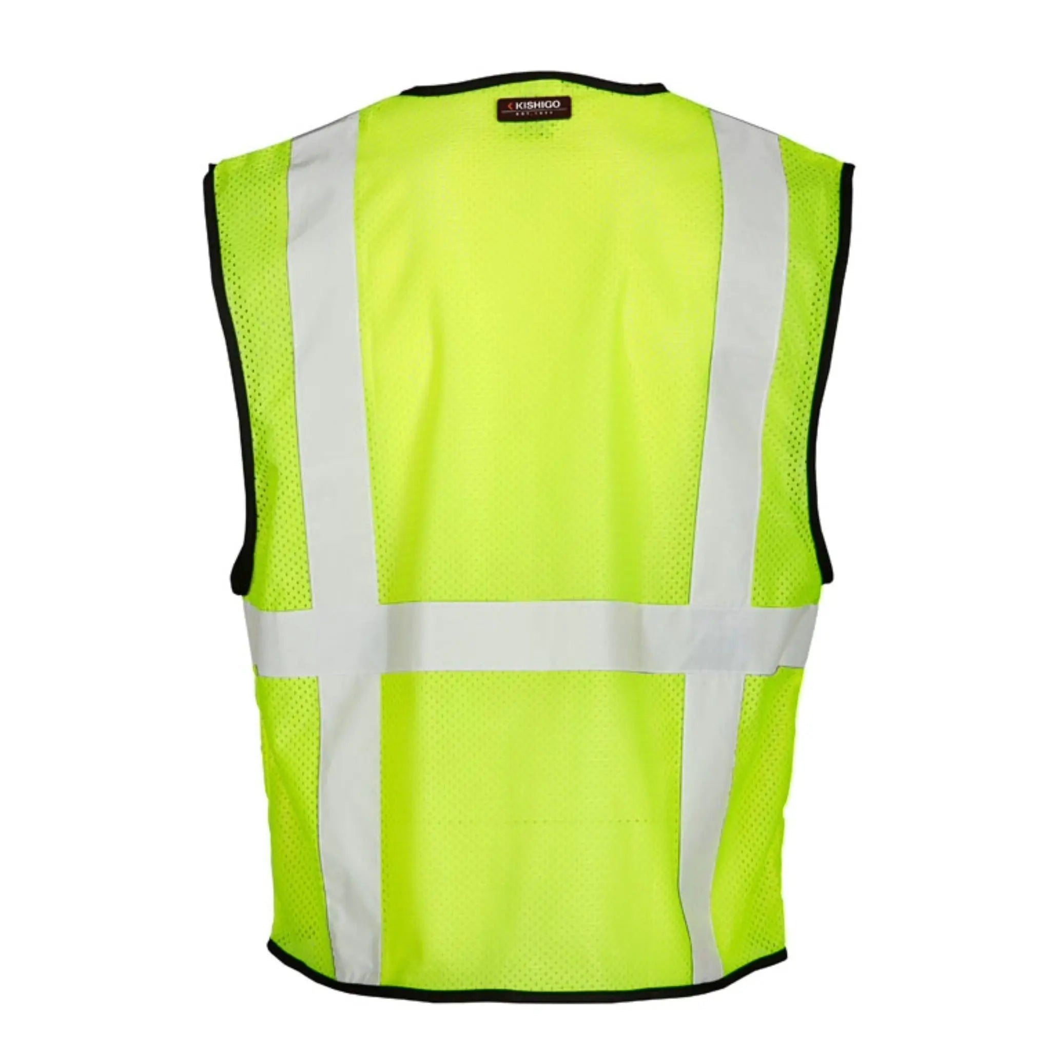 Kishigo 1191 6 Pocket Mesh Vest, Economy, Lime, 1 Each-Back