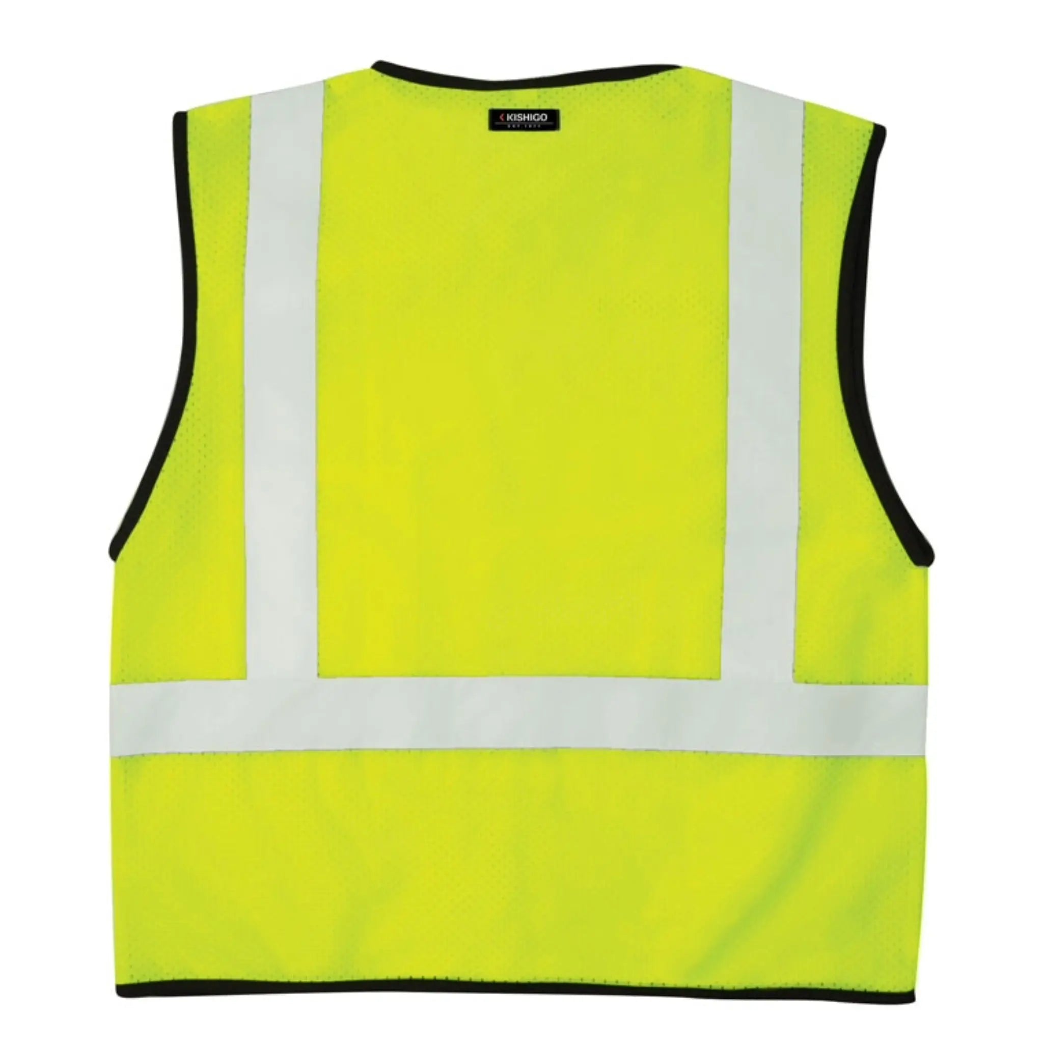 Kishigo 1193 Economy Series 1-Pocket Mesh Vest, Type R, Class 2, Lime, 1 Each-Flat-Back