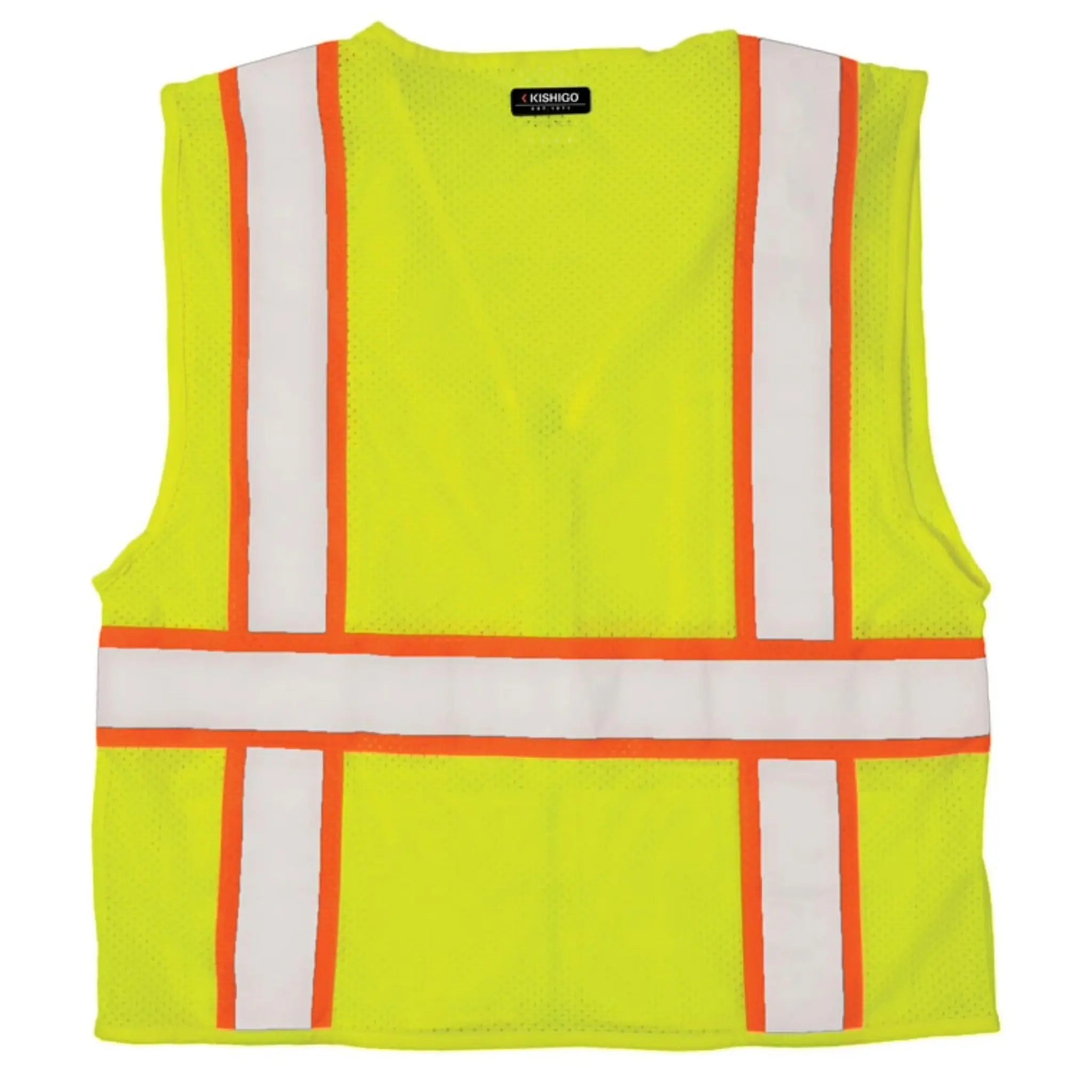 Kishigo Ultra-Cool 6-Pocket Mesh Vest, Type R, Class 2, 1 Each-Flat-Back